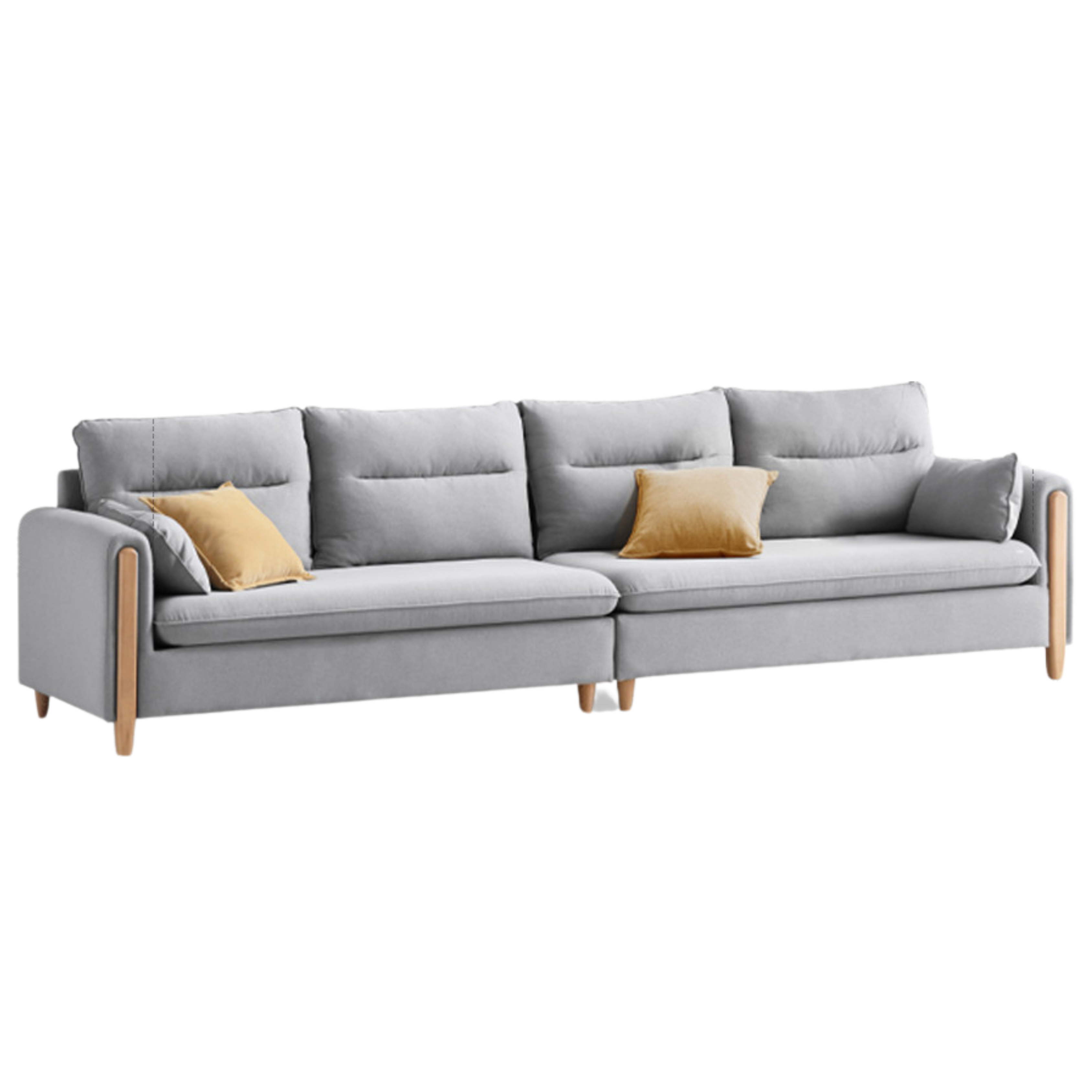 Premium Oak Solid Wood Luxury Fabric Sofa - Elegant & Durable Living Room Furniture for Home & Office Decor