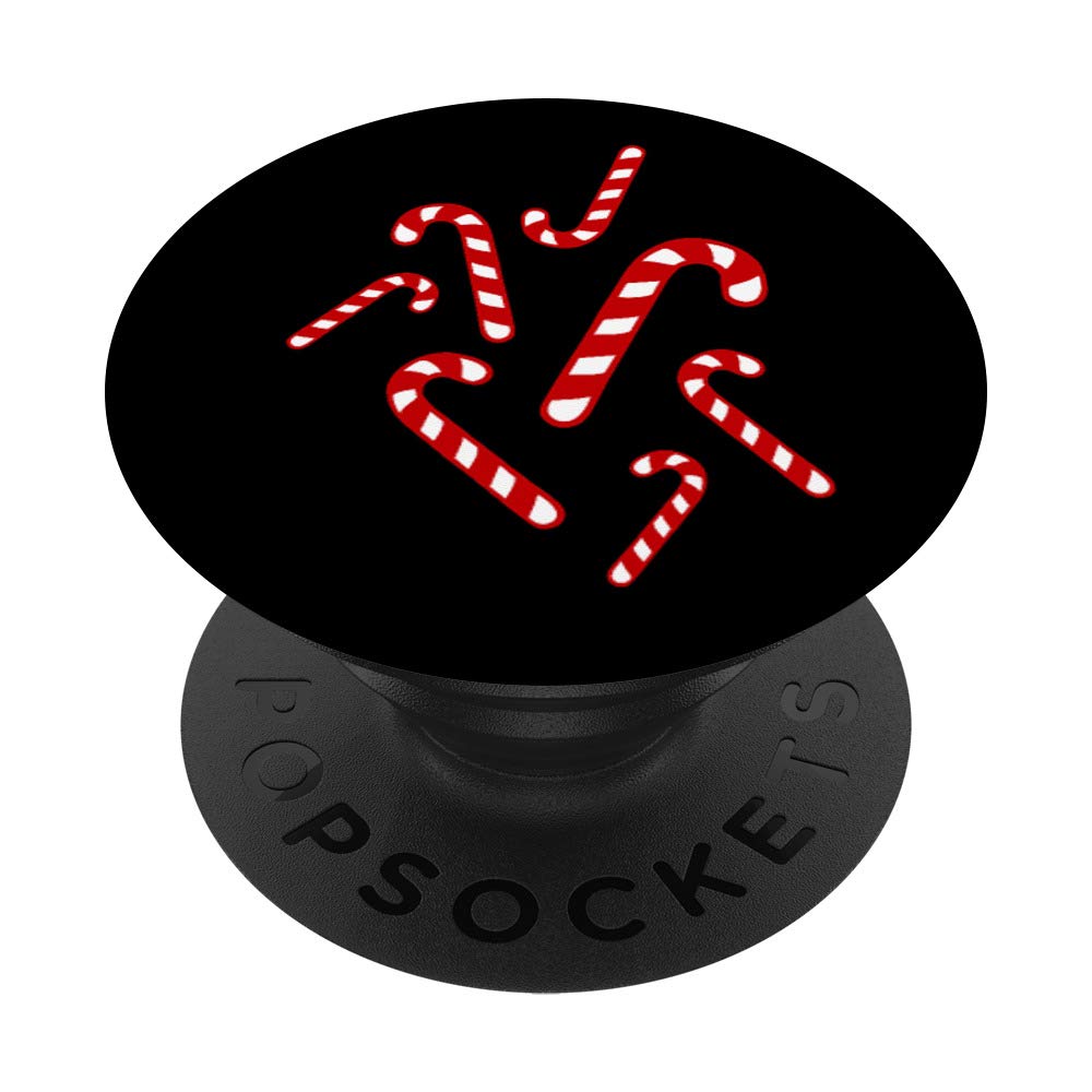 Festive Candy Cane PopSockets Swappable PopGrip - Christmas Phone Grip & Stand for iPhone, Samsung - Perfect Holiday Gift for Stocking Stuffers & Office Parties