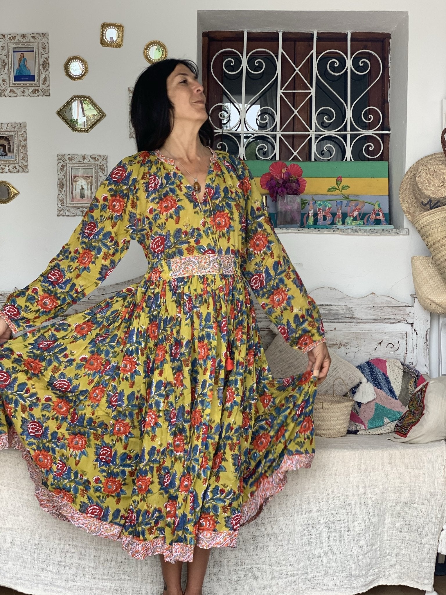 Bohemian Floral Gypsy Dress for Women - Perfect for Festivals, Beach Vacations & Summer Outfits