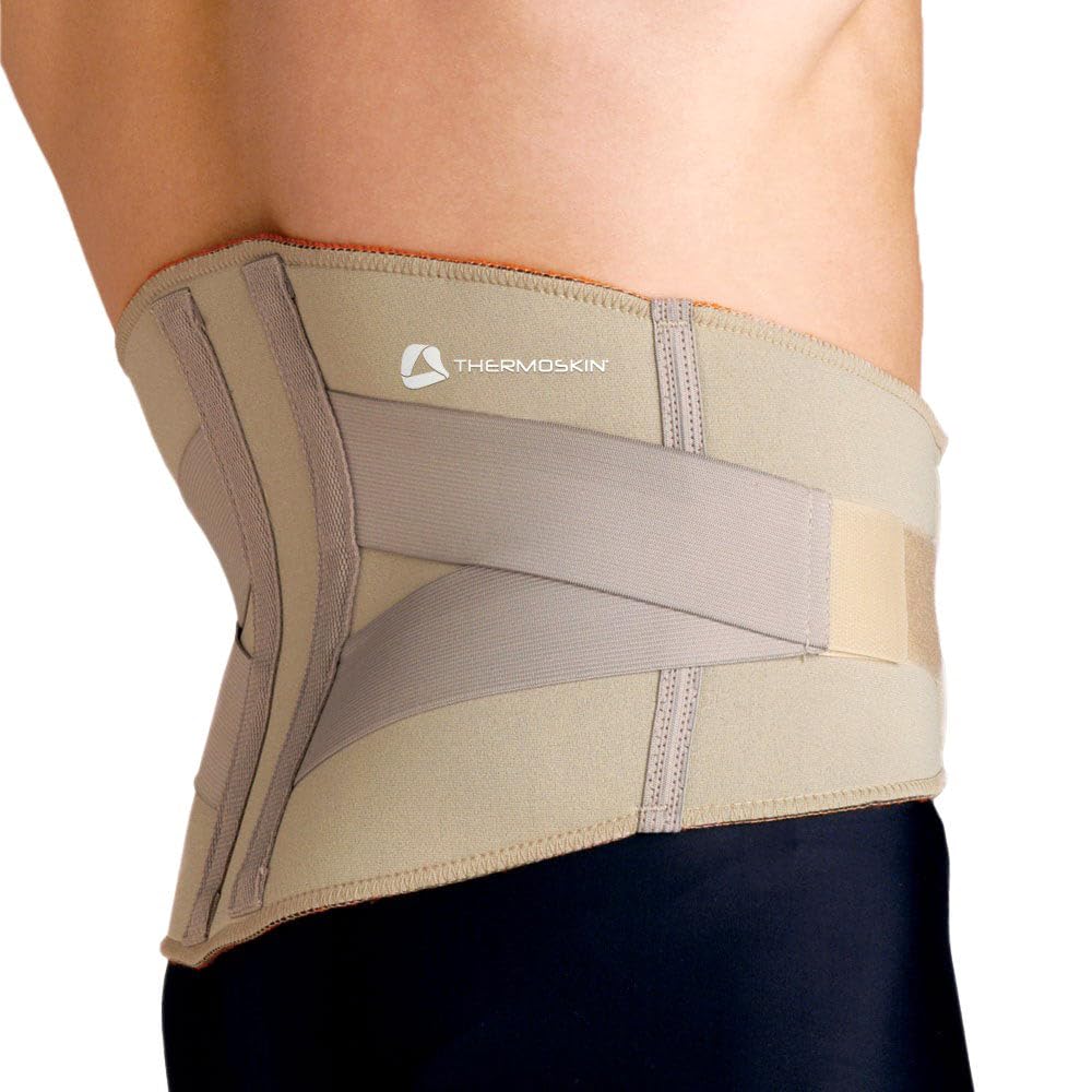 Thermoskin Lumbar Back Support Belt - Adjustable Lower Back Brace for Pain Relief & Posture Correction - Ideal for Office Work, Driving & Sports Recovery