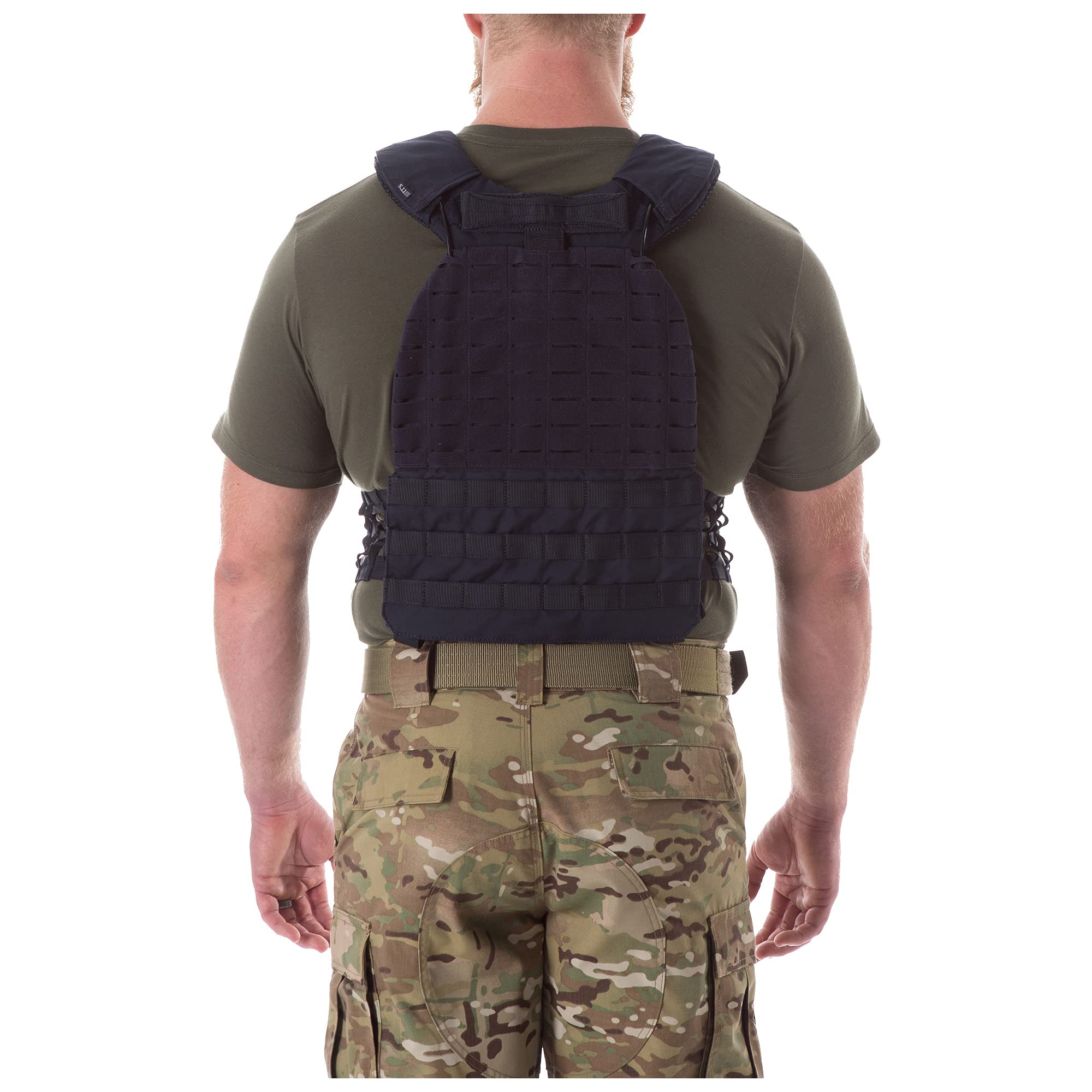 5.11 TacTec Tactical Weighted Vest for Fitness & Workout - Lightweight Durable Nylon Construction - Adjustable Waist (XS-XL) - Style 56100 in Dark Navy - Perfect for CrossFit, Running, Strength Training & Military Exercises