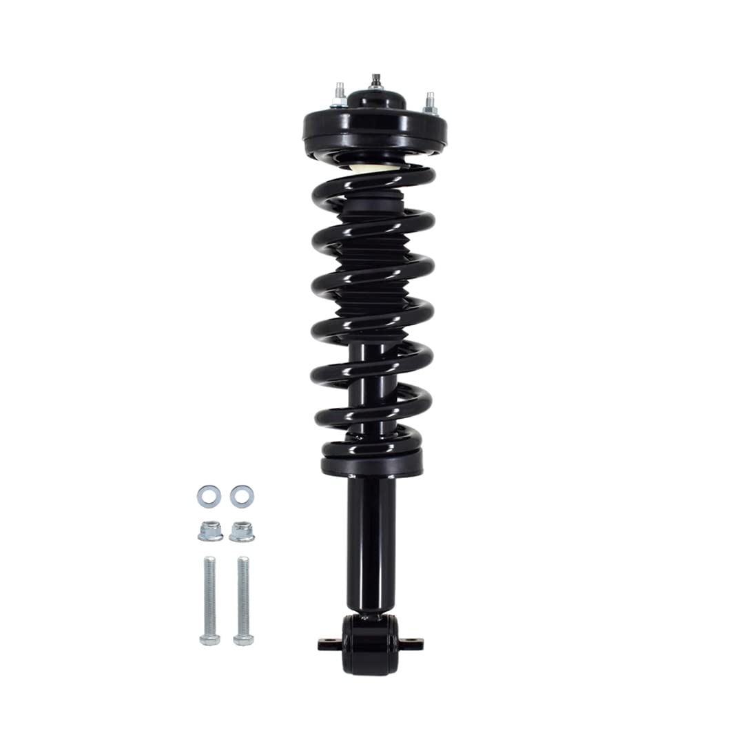 PM Auto Front Left Quick Complete Strut and Coil Spring Assembly for 2014 Ford F-150 4WD - Replacement Suspension Kit for Smooth Ride & Off-Road Performance