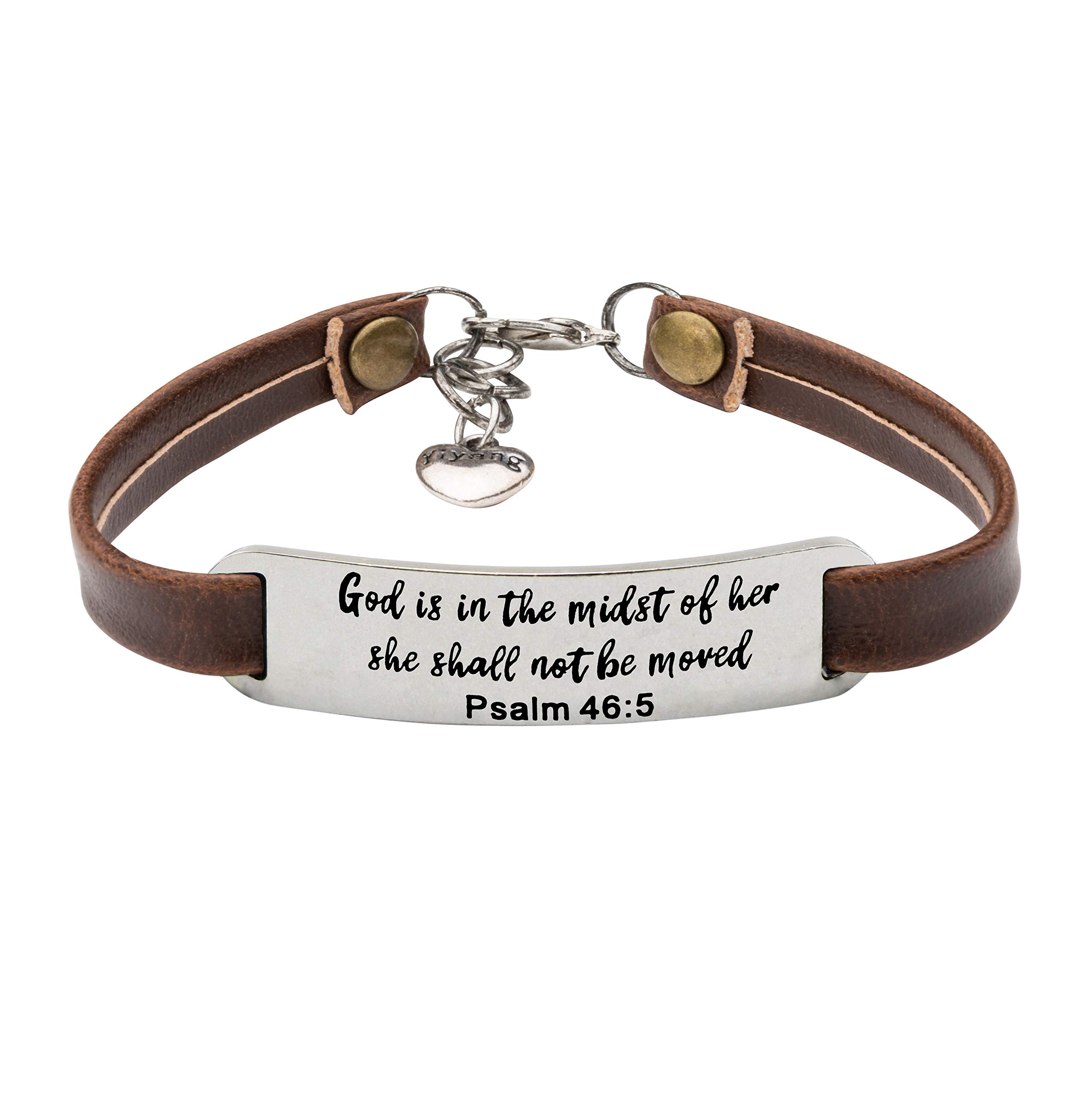 Christian Leather Bracelet for Women & Teens - Inspirational Bible Verse Jewelry - Faith-Based Gift for Christmas, Birthday, Baptism - Perfect for Daily Wear & Special Occasions