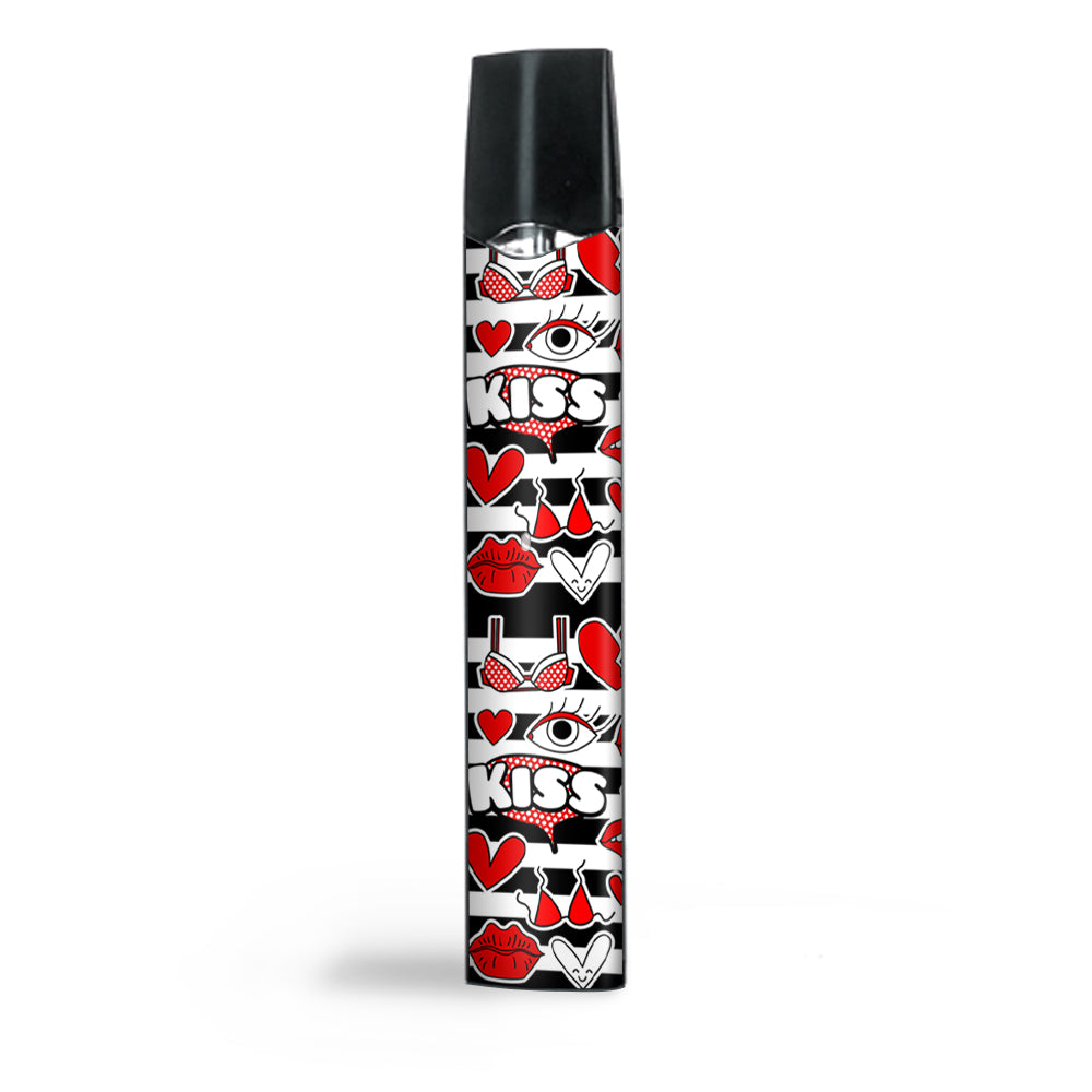 50S Retro Strips Lips Love Kiss Smok Infinix Skin - Vintage Lipstick for Women, Long Lasting Matte Lipstick, Waterproof & Smudge Proof - Perfect for Date Night, Parties & Special Occasions