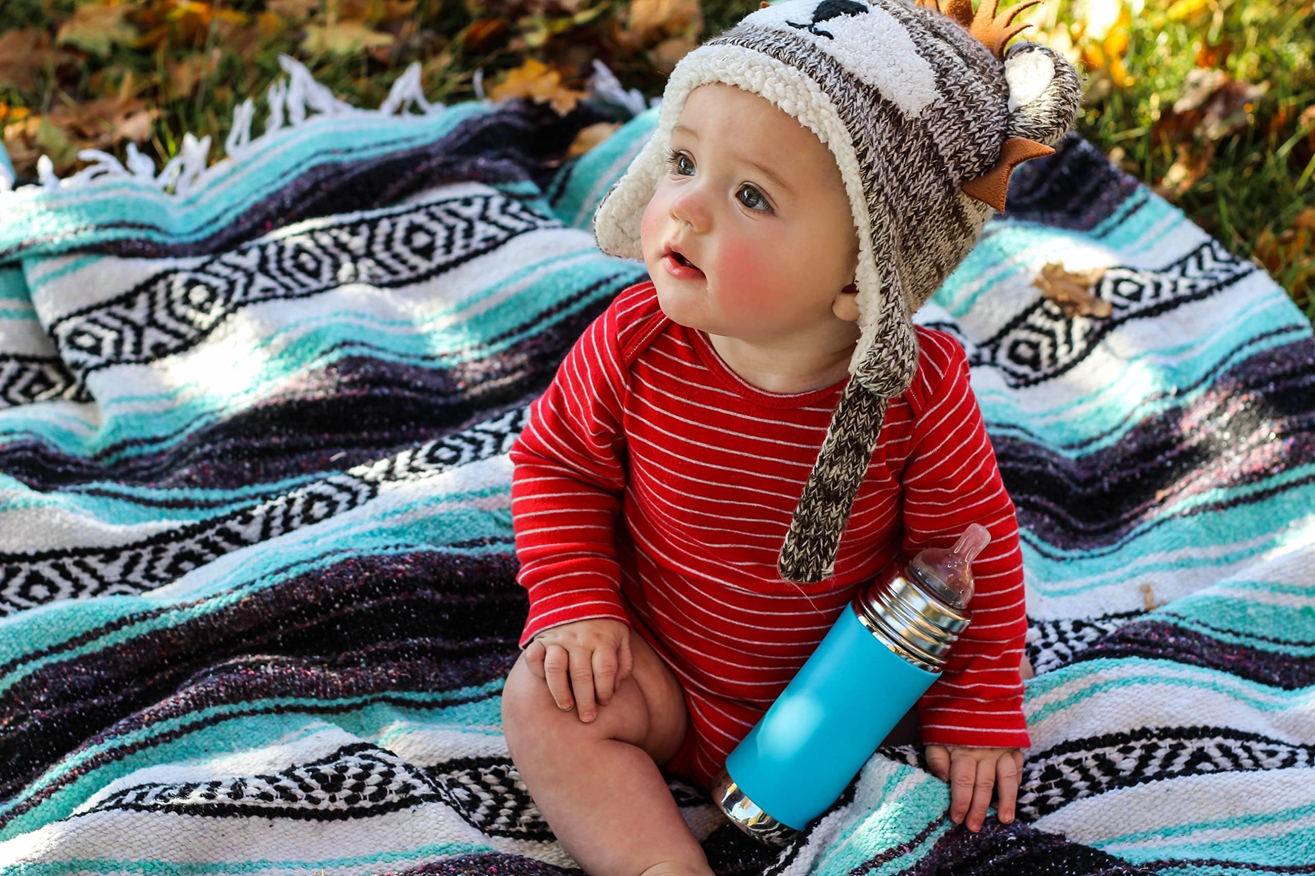 Pura Kiki 7oz/200ml Stainless Steel Insulated Baby Bottle - BPA-Free, MadeSafe Certified, Anti-Colic Design with Silicone Medium-Flow Nipple & Sleeve - Perfect for Infants, Toddlers & Kids - Moss Green | Ideal for On-the-Go Feeding, Daycare & Travel