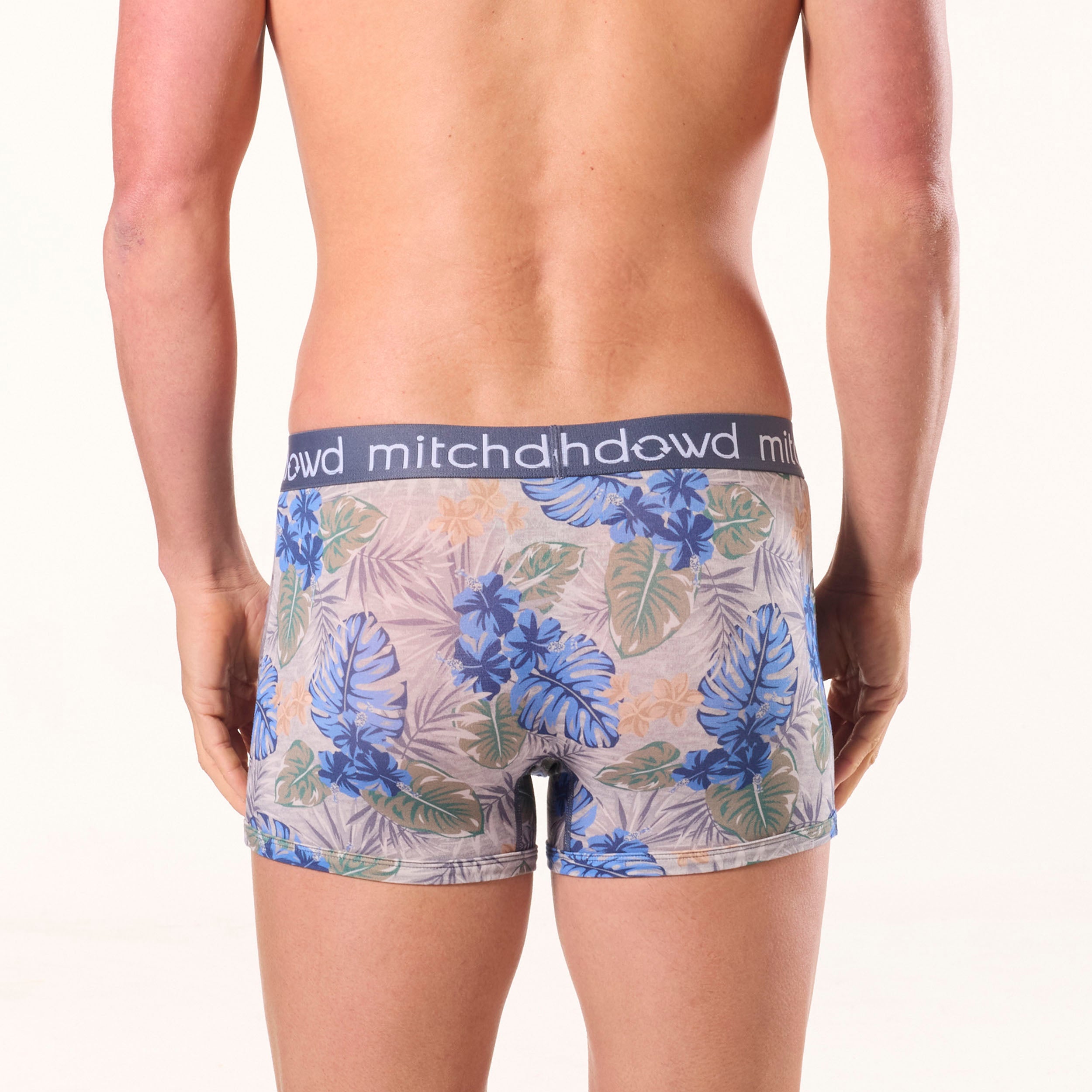 Men's Bamboo Trunk with Leaf Print - Lightweight & Breathable for Travel, Gym, and Outdoor Activities