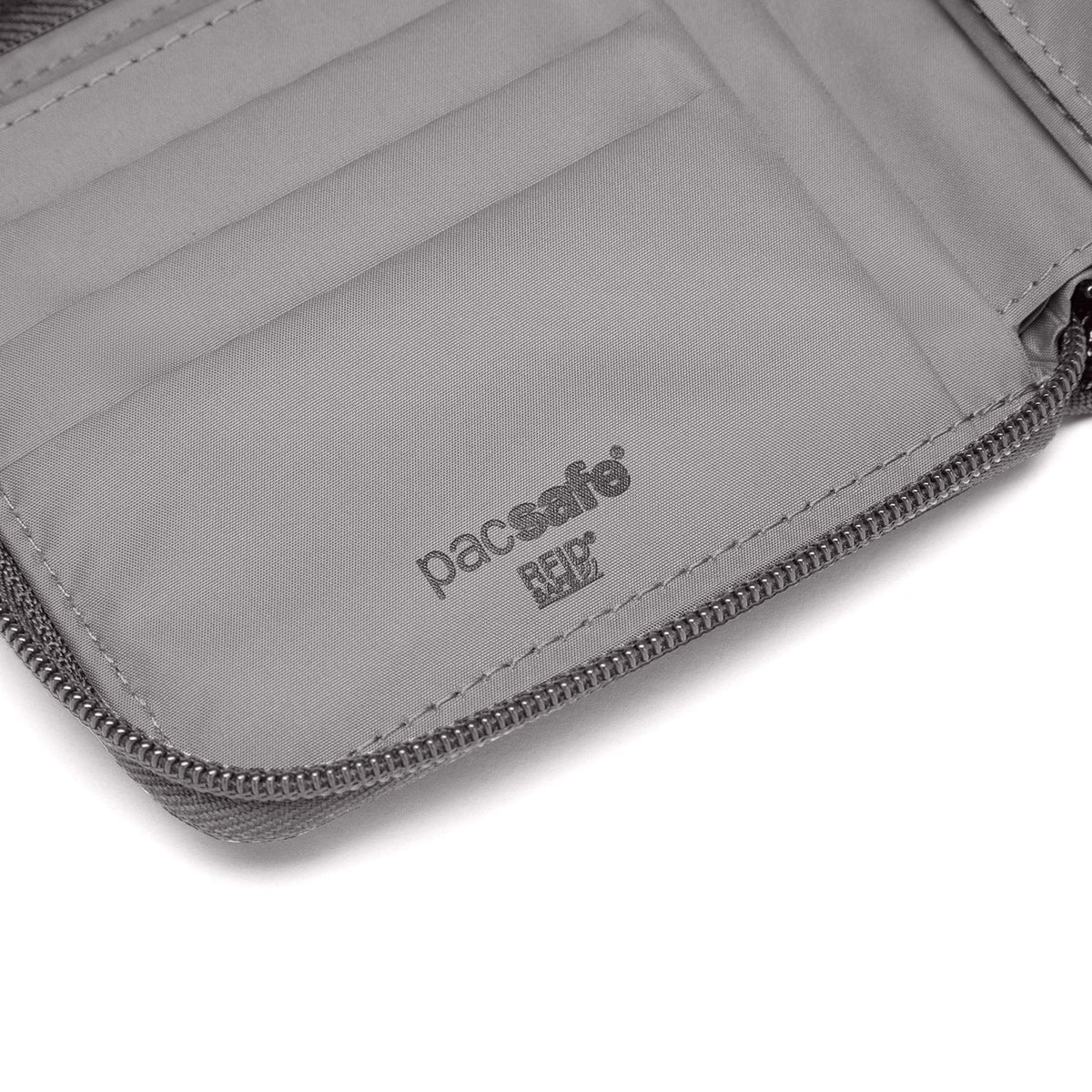 Pacsafe RFIDsafe™ RFID Blocking Zip Around Wallet - Secure Travel & Everyday Use for Credit Cards, Passport & Cash - Anti-Theft Protection for Commuting, Shopping & Vacations