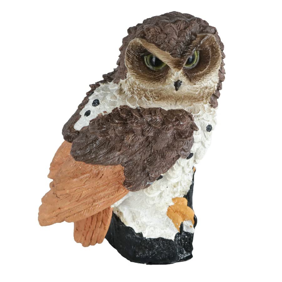 Solar Powered LED Garden Lights - Owl Shaped Outdoor Solar Lamp, Waterproof Lawn Ornament for Yard & Patio Decor - Unique Christmas & Holiday Lighting (Brown) - Perfect for Garden Pathways, Backyard, and Festive Outdoor Decorations