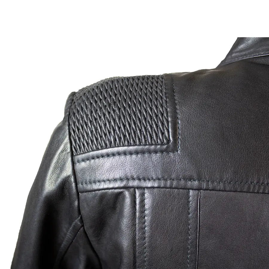 BOL Women's Basket Weave Accent Leather Jacket - Stylish Faux Leather Biker Jacket for Women | Perfect for Casual Outfits, Date Nights & Fall Fashion