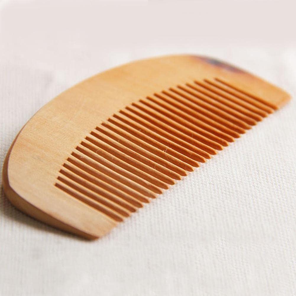 1 Pcs Natural Walnut Wood Comb - Thickened Soft Tooth Anti-Static Hair Comb for Men & Women - Gentle Scalp Massage, Beard Care & Hair Styling - Perfect for Daily Use, Travel & Salon Styling