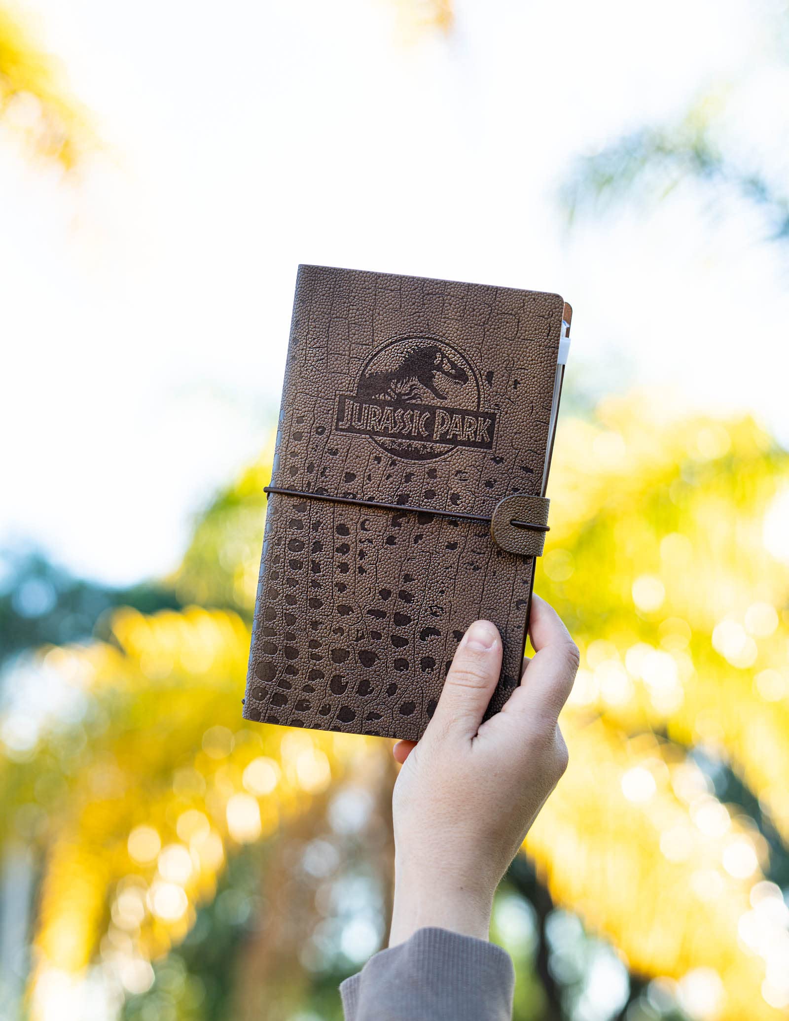 Premium PU Leather Travel Journal - Jurassic Park Themed Pocket Notebook for Men, 7.3 x 4 Inches, 80 Sheets | Perfect Travel Companion, Gift for Adventurers & Dinosaur Enthusiasts | Use for Vacation Planning, Daily Journaling & Note-Taking