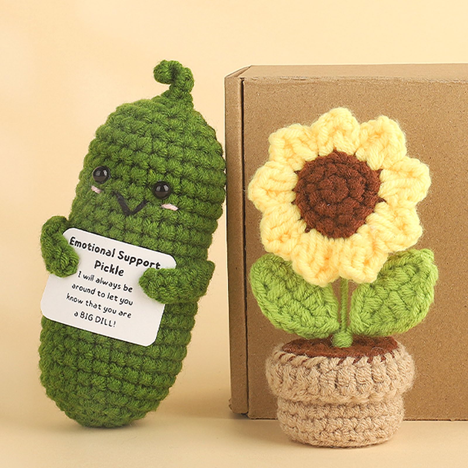 Funny Emotional Support Sunflower Mini Office Desk Decor - Inspirational Best Friend Sister Birthday & Anniversary Gift for Home, Work, or Study Spaces