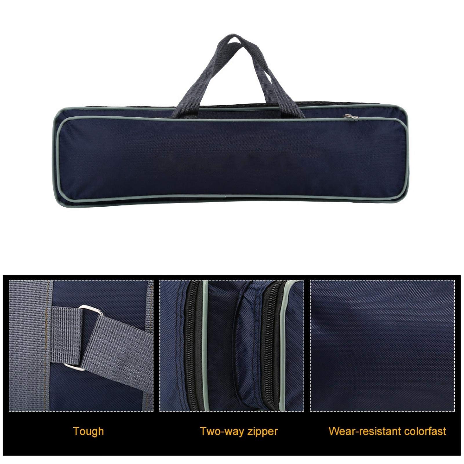 **Durable Waterproof Fishing Tackle Bag - Outdoor Fishing Gear Storage Organizer with Rod Case, Washable & Wear-Resistant for Fly Fishing, Bass, Saltwater - Perfect for Travel & Boat Fishing Trips**