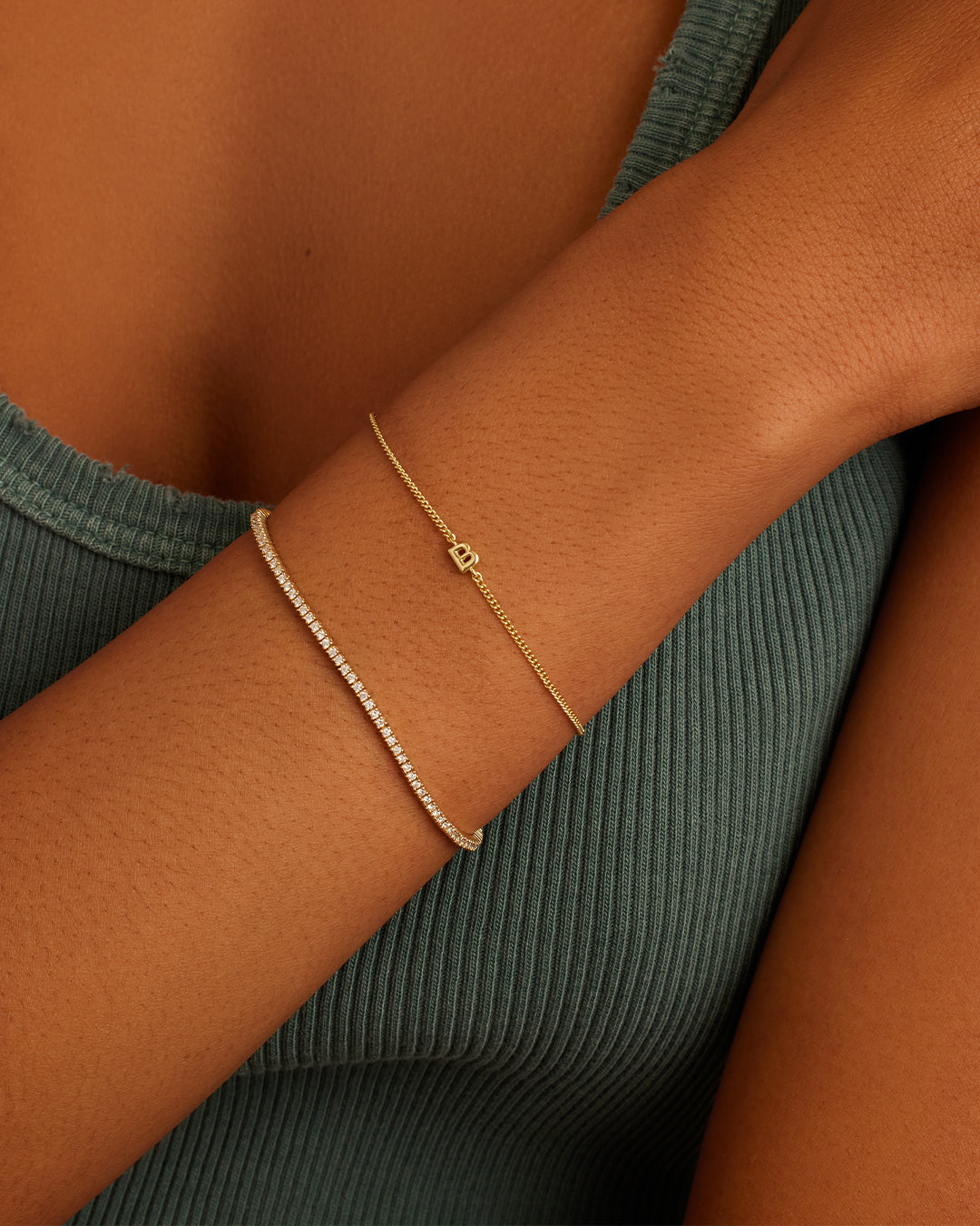 Wilder Mini Alphabet Bracelet - Personalized Initial Letter Bracelet for Women & Girls - Trendy Stackable Jewelry for Everyday Wear & Gifts