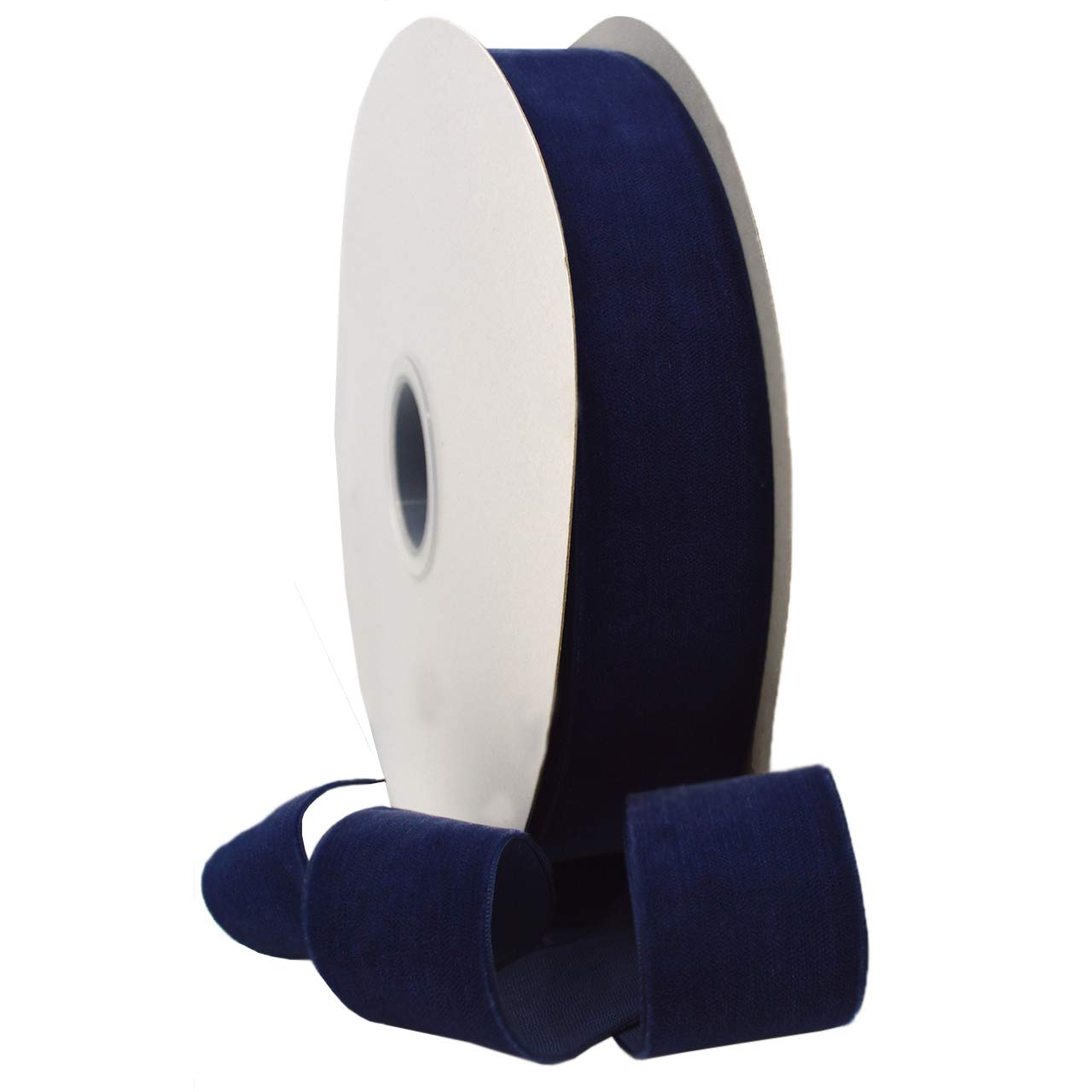 Morex Viviana Velvet Ribbon - 1.5 Inch x 20 Yards Navy Blue Ribbon for Gift Wrapping, Hair Bows, DIY Crafts & Home Decor