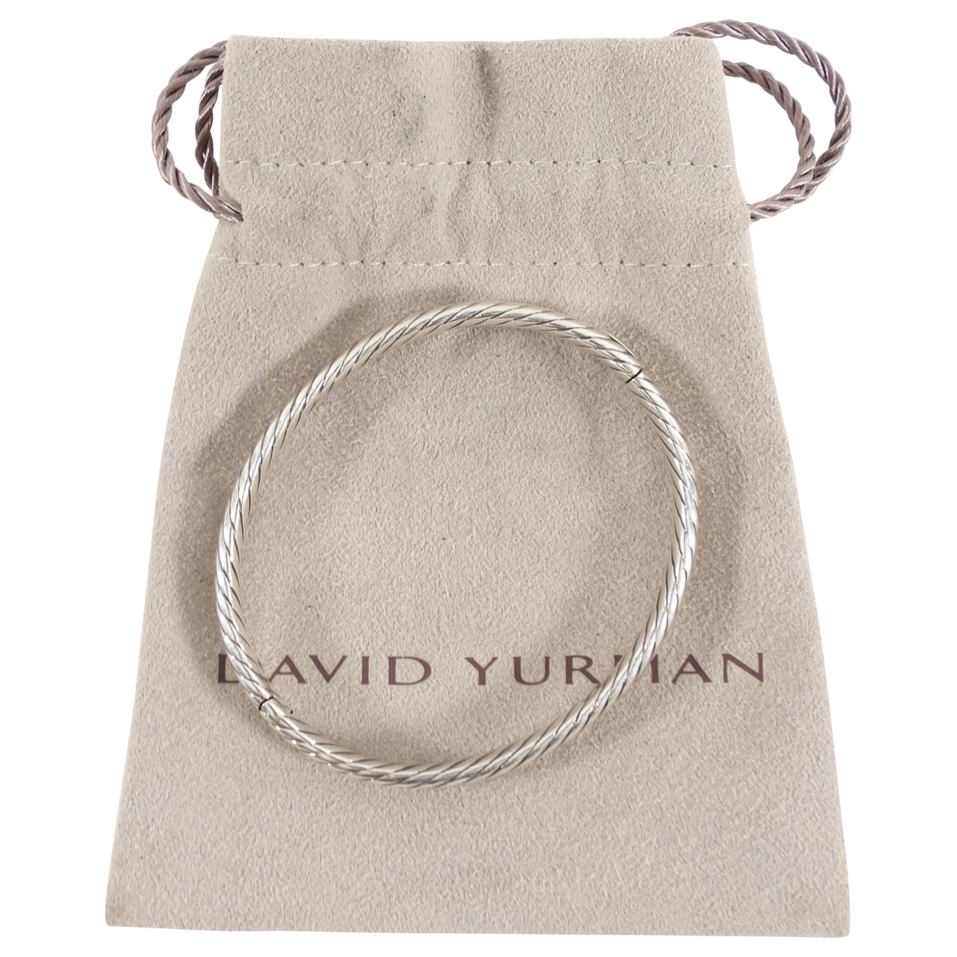 David Yurman Sterling Silver Cable Hinge Bangle Bracelet for Women - Elegant Jewelry Gift for Anniversary, Birthday & Special Occasions