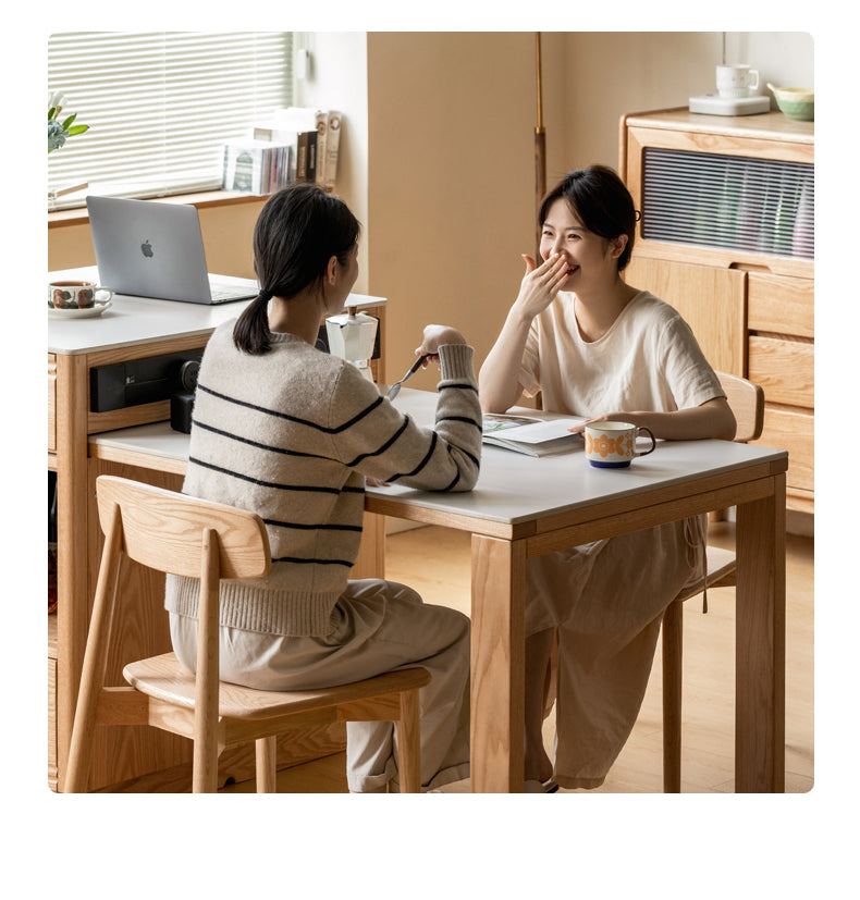 Solid Oak Wood Kitchen Island with Extendable Table and Retractable Cutting Board - Perfect for Small Kitchens, Dining, and Food Prep