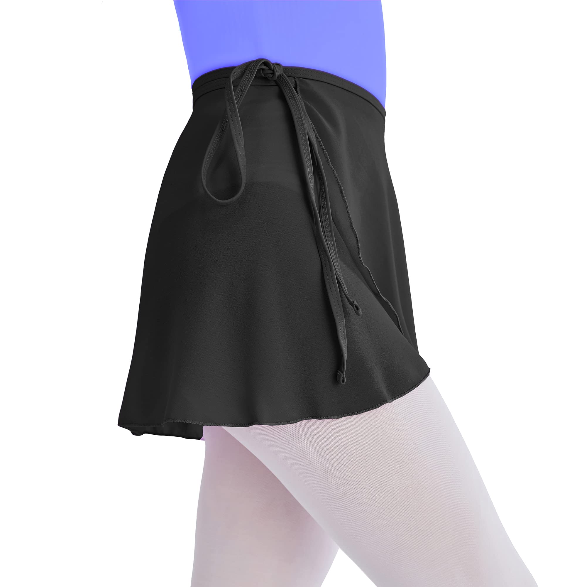Girls Ballet Skirt - Stretchy Wrap Dance Skirt with Elastic Waistband for Ballet, Jazz & Contemporary Dance - Perfect for Recitals, Classes & Performances