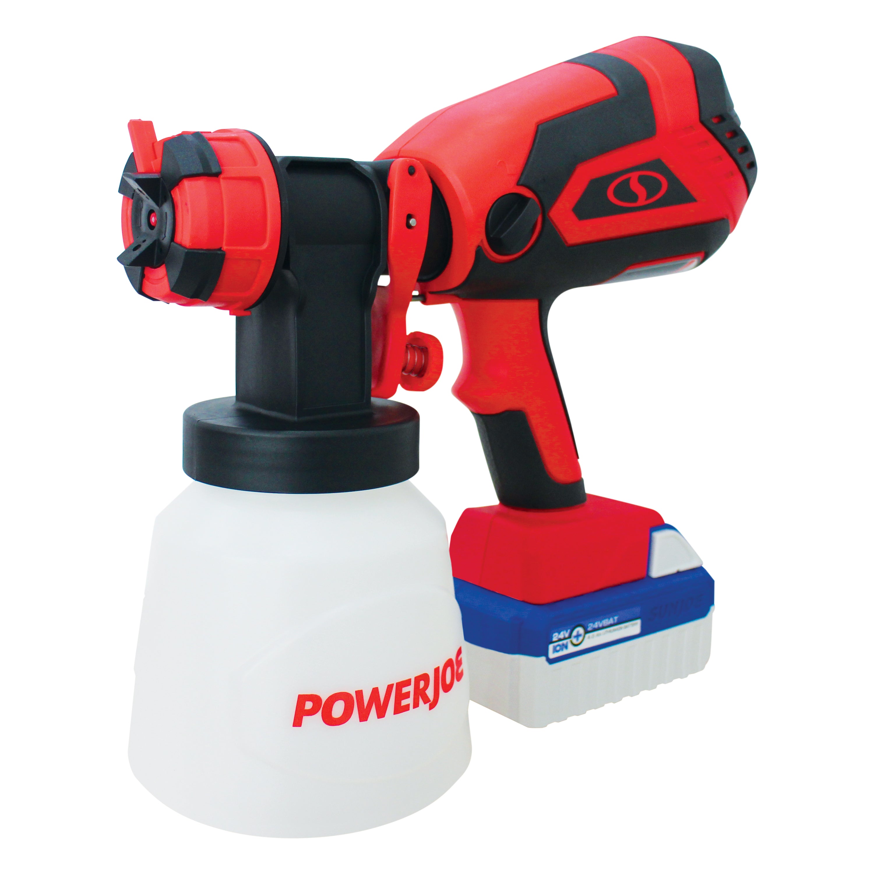 Sun Joe 24V IONMAX Cordless HVLP Handheld Paint Sprayer Kit with 4.0Ah Battery & Charger - 3 Adjustable Spray Patterns for Home DIY, Furniture Refinishing & Wall Painting Projects