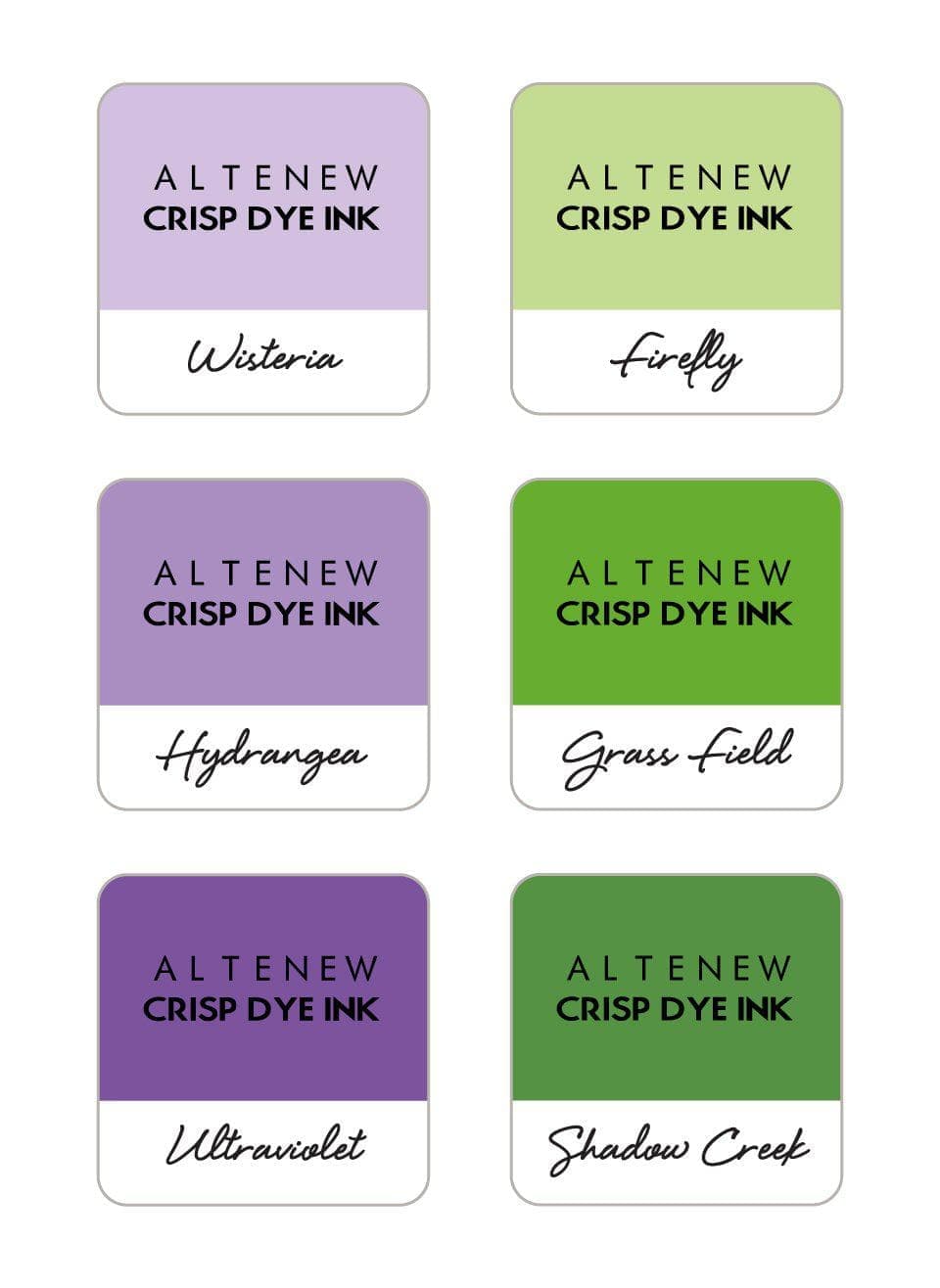Blossom Branch 6 Crisp Dye Ink Mini Cube Set for Card Making, Scrapbooking & DIY Crafts - Vibrant Watercolor Stamps for Paper Projects