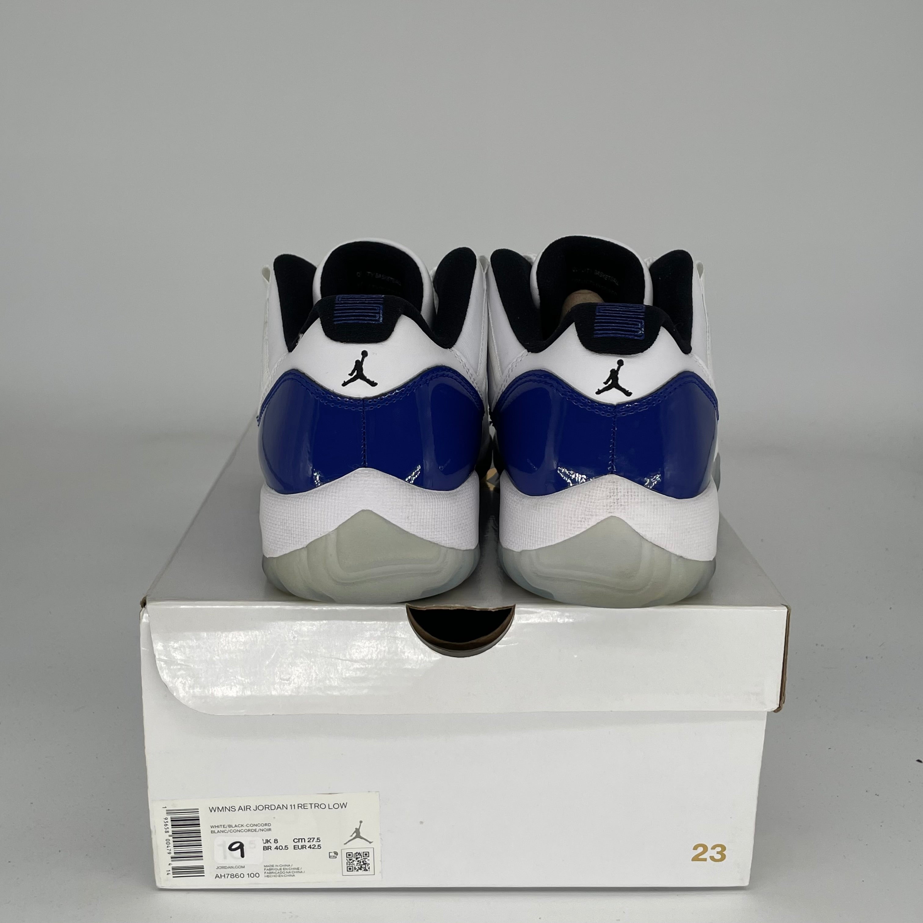Authentic Air Jordan 11 Low White Concord Women's Shoes Size 9/10.5W AH7860-100 - Perfect for Casual Wear, Gym & Basketball Games