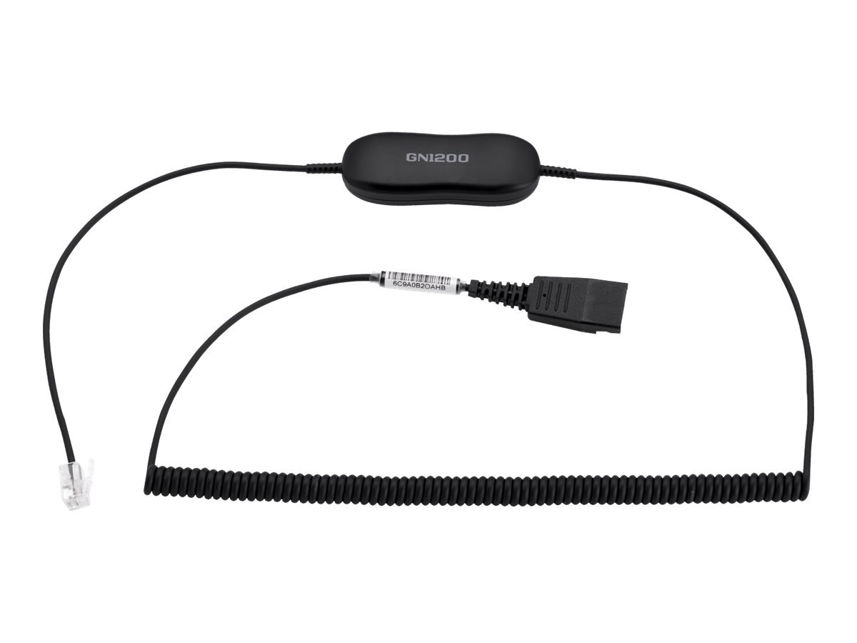 Jabra Standard Headset Cable Black (88011-102) - Wired Headphone Replacement for Office, Call Center & Remote Work - Noise Cancelling Mic & Durable Design
