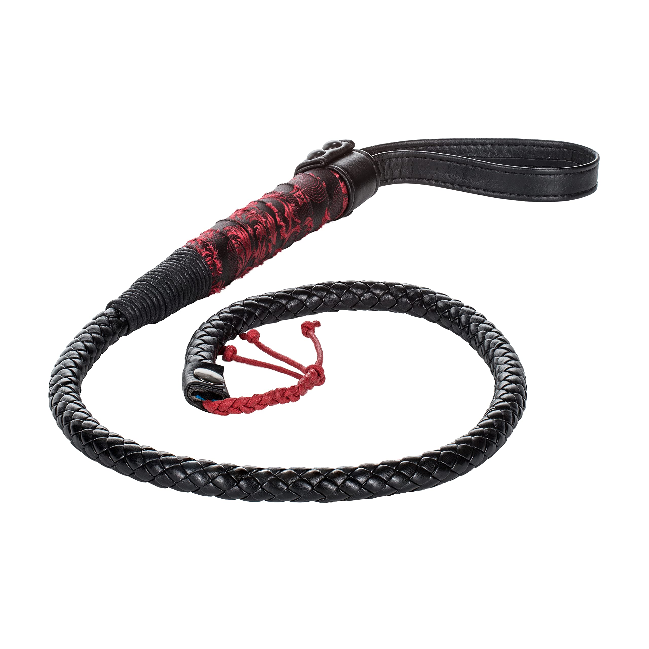 CalExotics Scandal Bull Whip - Premium Fetish Lingerie & Adult Sex Toy for Couples - Durable BDSM Whip for Spanking & Sensual Play - Black Leather Fantasy Whip SE-2712-33-1 - Perfect for Roleplay, Bondage & Erotic Exploration
