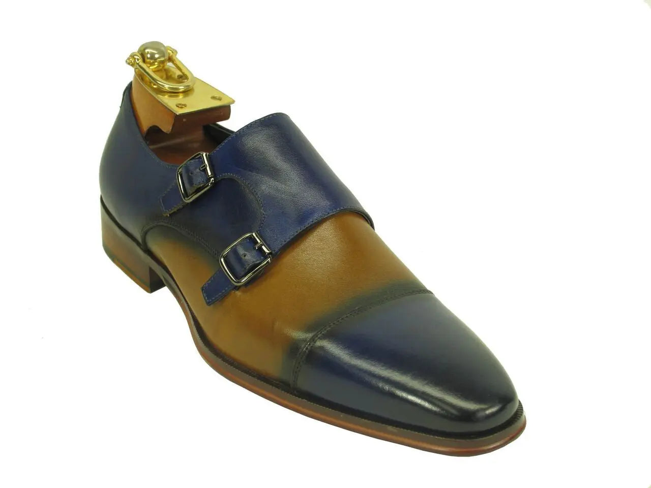 Stylish Two-Tone Monk Strap Loafers for Men - Comfortable & Fashionable Dress Shoes for Business, Casual & Wedding Occasions