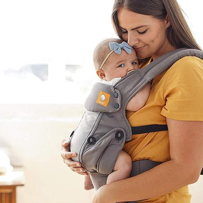 Tula Coast Explore Mesh Baby Carrier - Adjustable Newborn to Toddler Carrier (7-45 lbs) | Ergonomic Design with Multiple Carrying Positions | Perfect for Hiking, Travel & Daily Use (Coast Graphite)