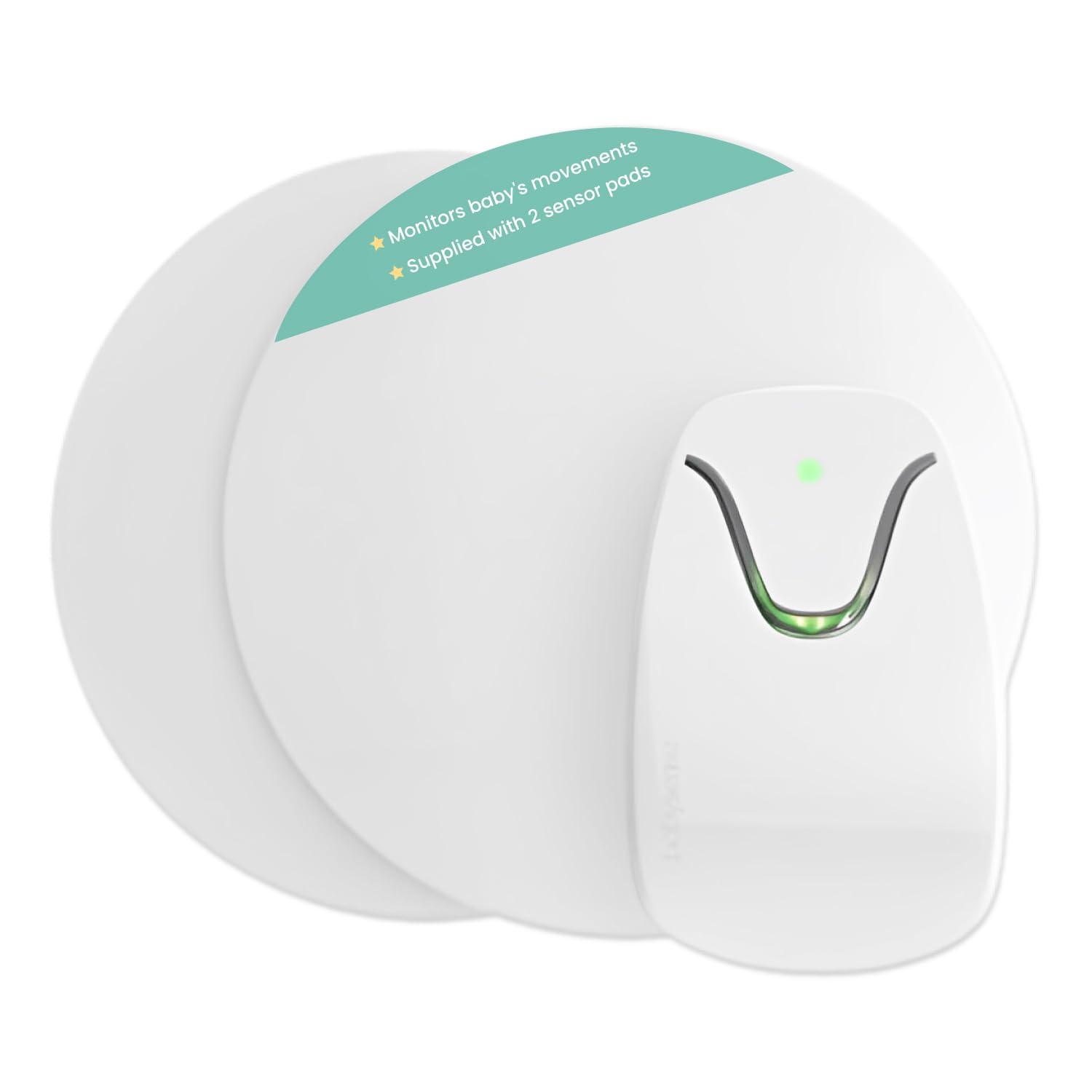 Babysense 7 Baby Sleep Breathing Movement Monitor for Newborns & Infants - Non-Wearable, No WiFi, Non-Contact with 2 Under-Mattress Sensors - Full Crib Coverage Baby Monitor - Perfect for Nursery, Daycare & Travel Use (FSA Eligible)