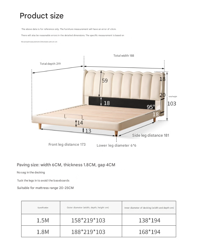 Organic Leather Art Bed Cream Style Modern - Elegant & Sustainable Bedroom Furniture for Home Decor | Perfect for Master Bedrooms, Guest Rooms & Luxury Apartments