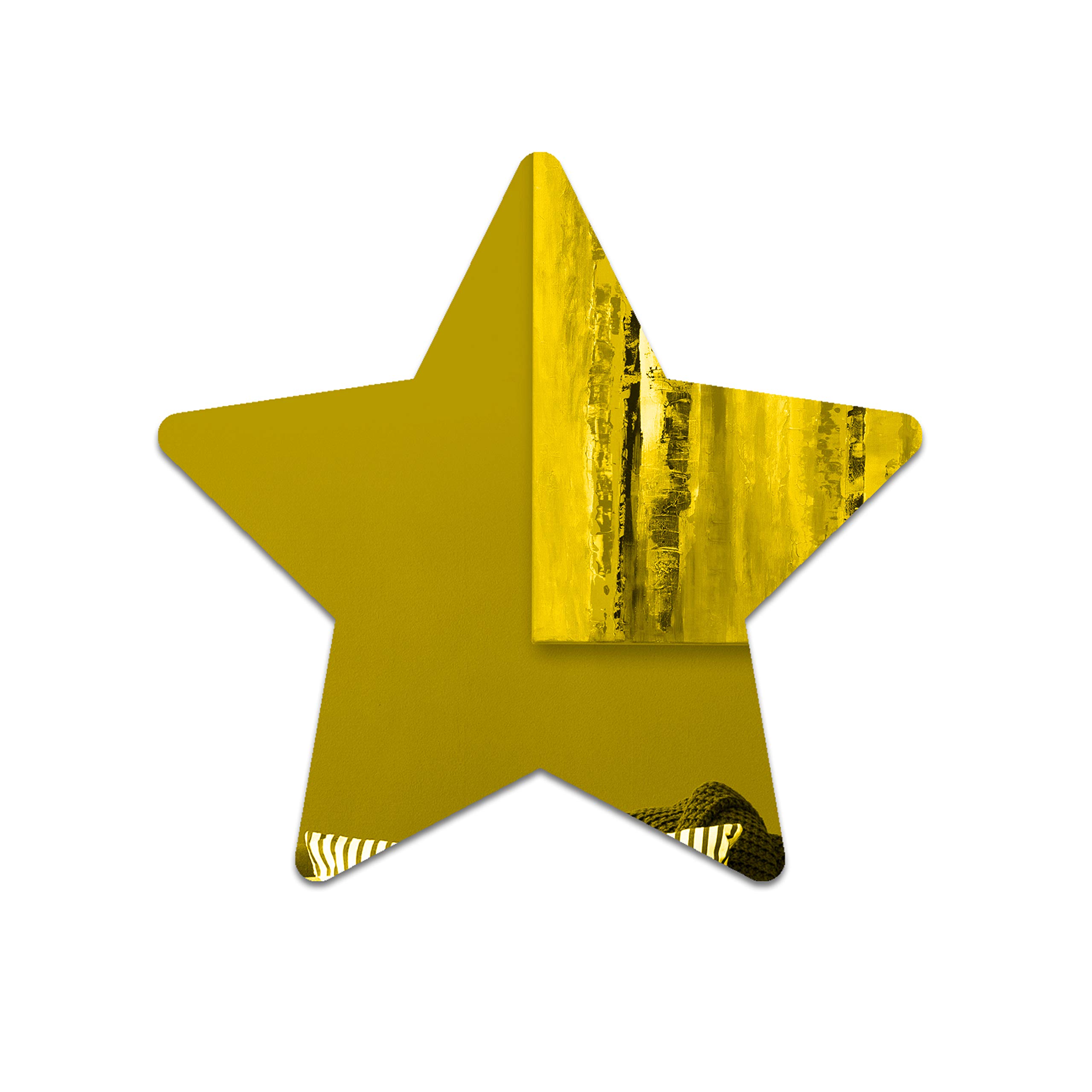 Modern Gold Star Shaped Acrylic Mirror - 20 x 19.1 Inch Geometric Wall Decor for Nursery, Kids Bedroom, Home & Craft Projects | Stylish & Safe Decor for Children's Rooms, DIY Wall Art, Gift Ideas