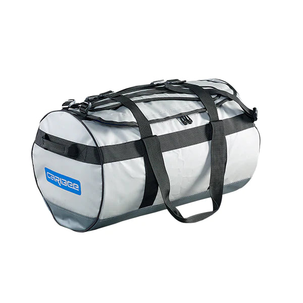 Caribee Kokoda 65L Water Resistant Duffle Bag - Lightweight Travel Duffel for Camping, Hiking & Gym - Grey