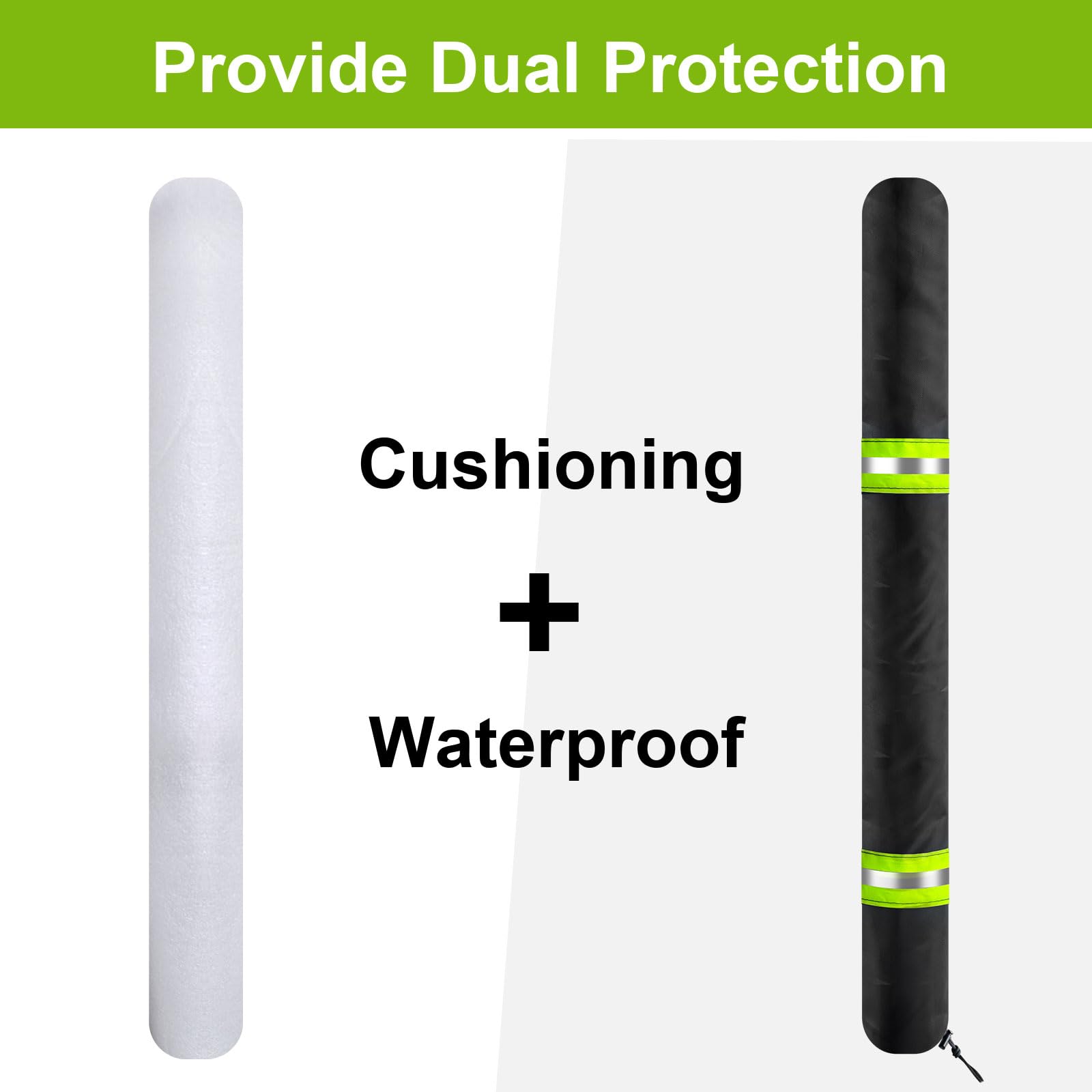 Heavy Duty Boat Trailer Guide Pole Pads - UV Proof for Pontoon, Jet Ski & Fishing Boats - Set of 2