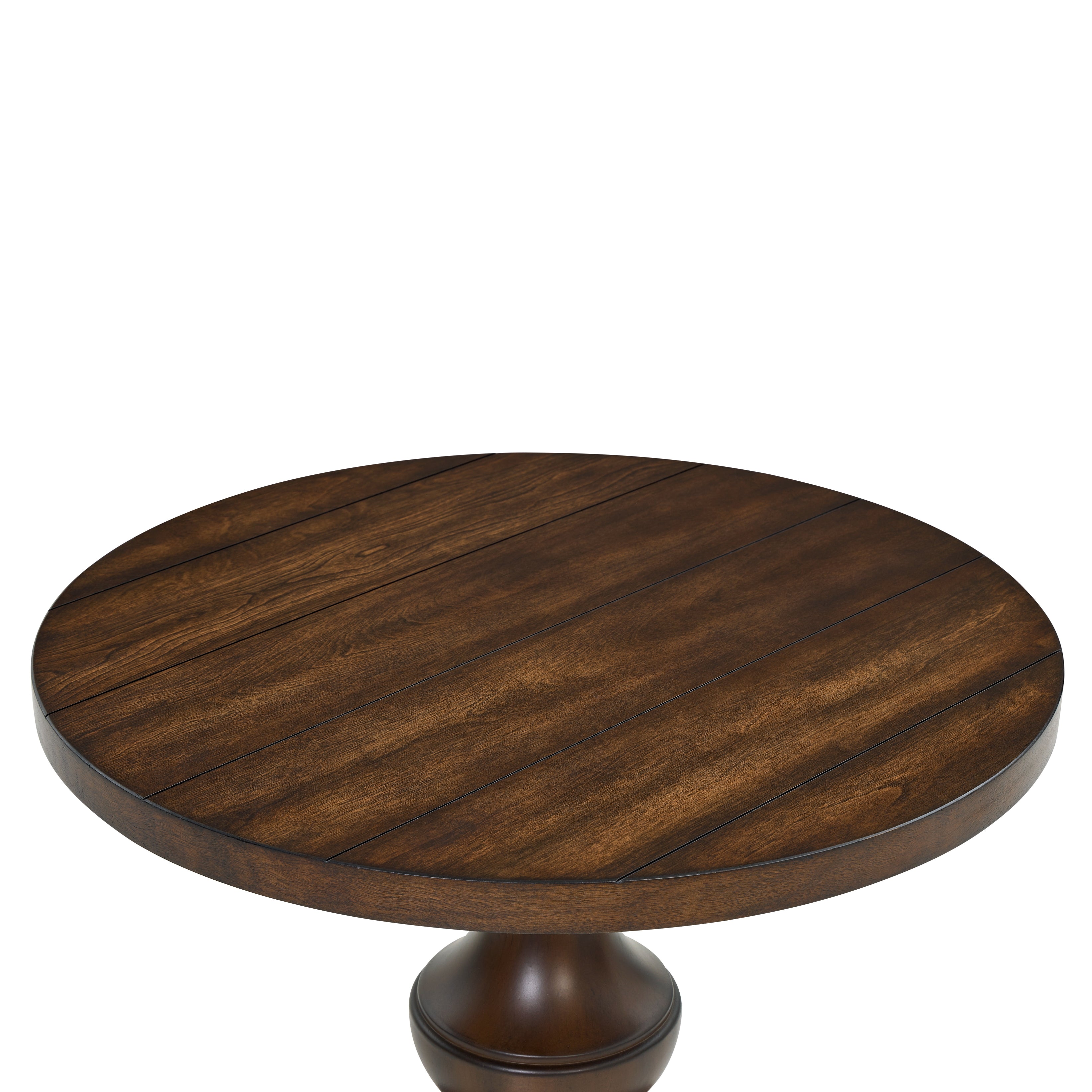 Roundhill Furniture Caesar Traditional Round Pedestal End Table - Classic Wood Side Table for Living Room, Bedroom & Office - Perfect for Coffee, Lamps & Decor