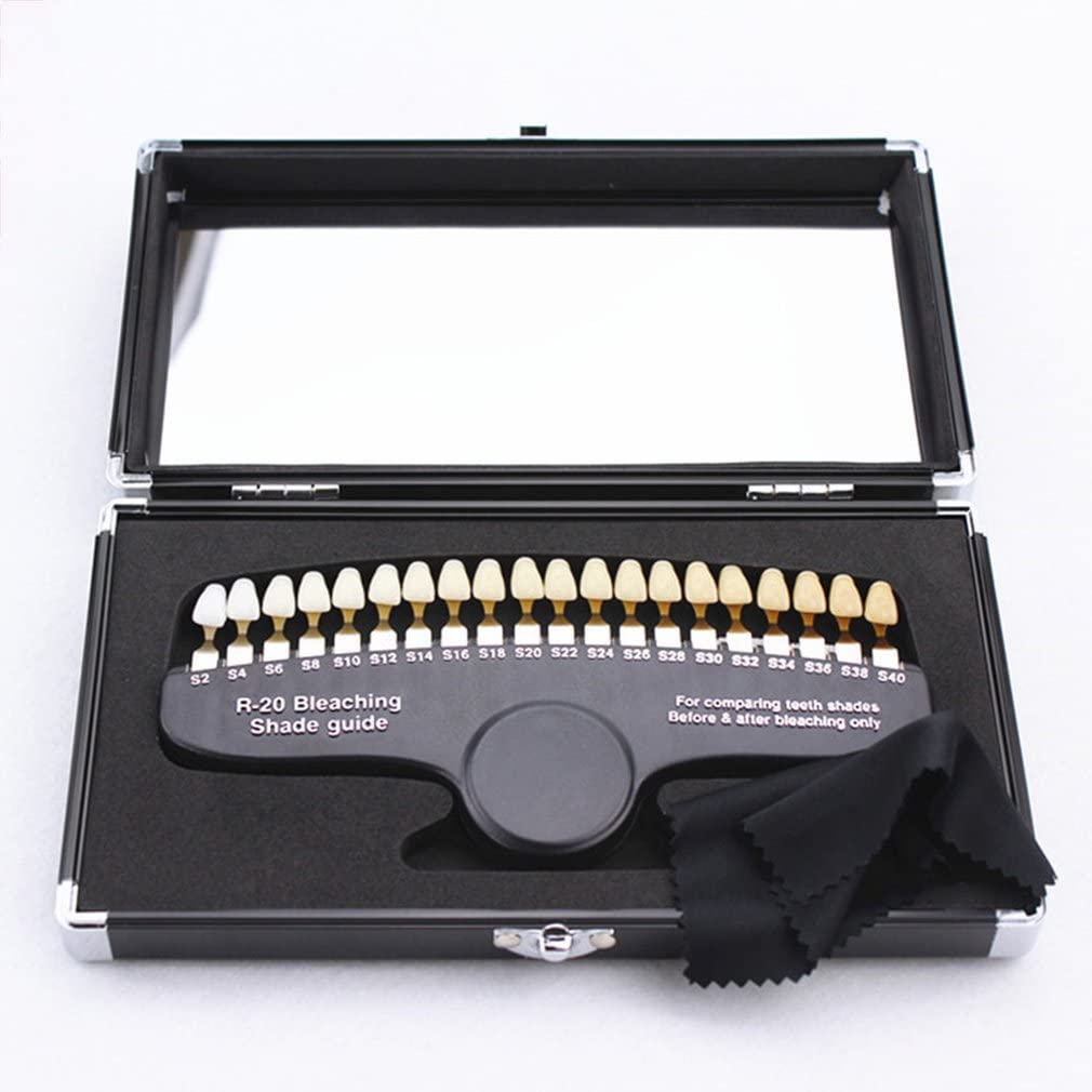 Tazrigo Teeth Whitening Kit with 20 Colors & 3D Shade Guide - Professional Dental Whitening Set with Tooth Color Chart for Teeth Bleaching - Perfect for Dentists, Home Use, and Cosmetic Dental Procedures