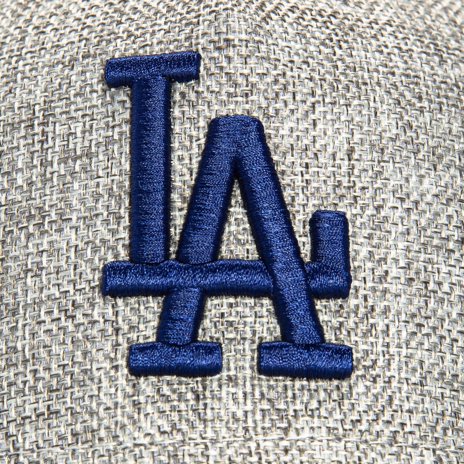 New Era 9Forty M Crown Cotton Weave Los Angeles Dodgers Snapback Hat - Grey | Adjustable Baseball Cap for Men & Women | Perfect for Games, Outdoor Sports & Casual Wear