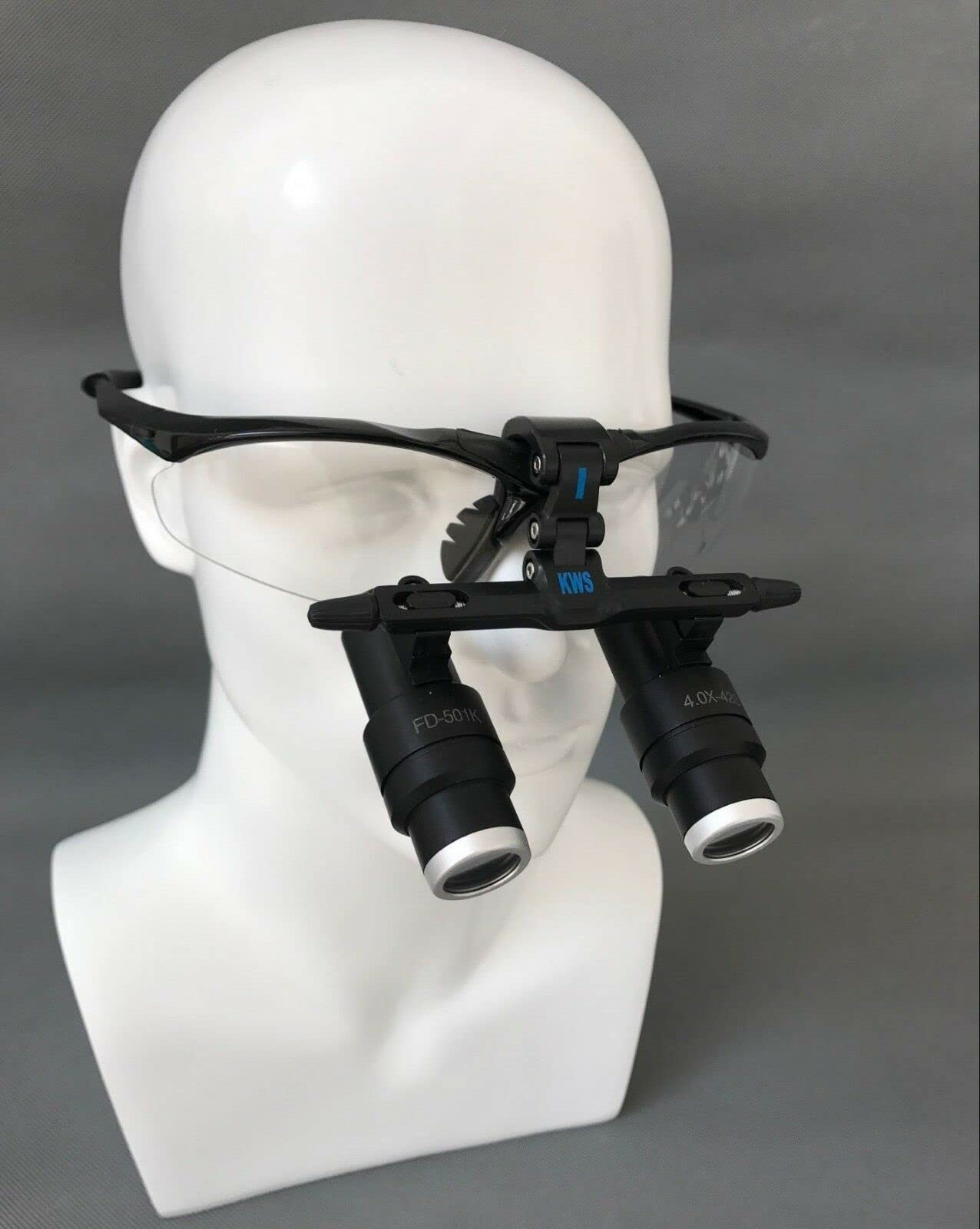 FD-501K 4.0X420mm Magnifying Binocular Loupe - Professional Medical Dental Glasses with LED Light for Dentists, Surgeons & Jewelers - Perfect for Precision Work & Detailed Inspections