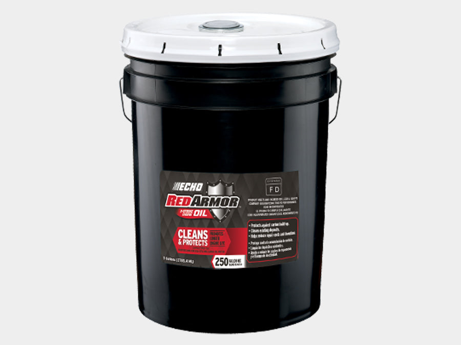 ECHO Red Armor 2-Cycle Oil Mix 50:1 Ratio - 5 Gallon Bucket (6550250) for Chainsaws, Trimmers & Outdoor Power Equipment