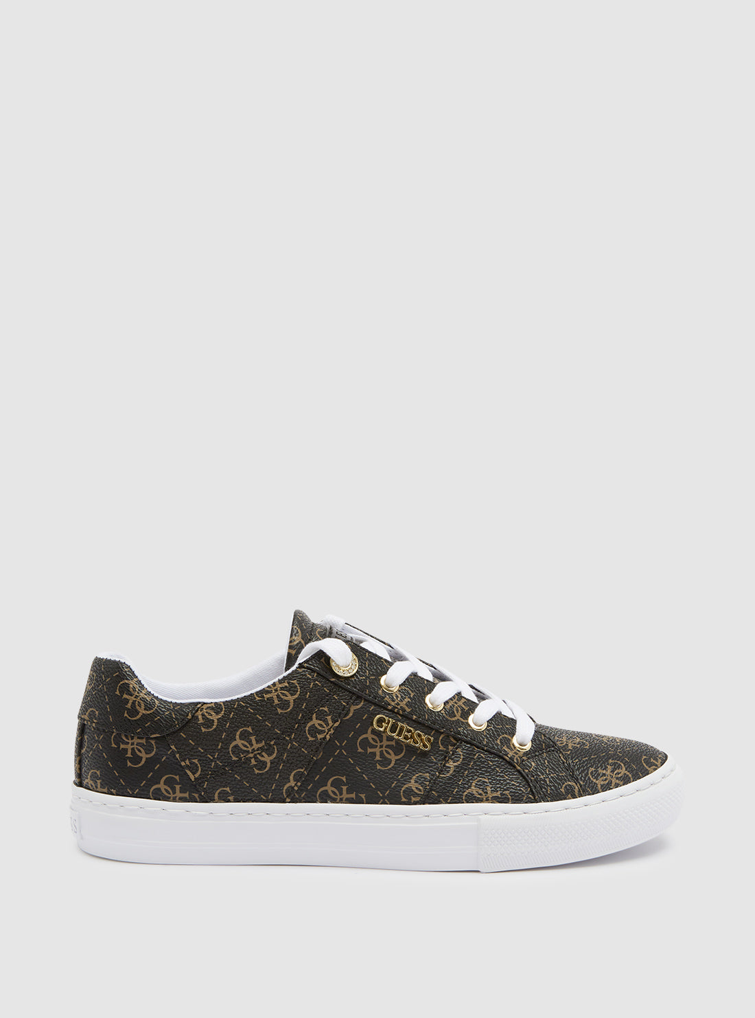 Brown Logo Loven Low Top Sneakers for Women - Casual Comfortable Walking Shoes - Perfect for Everyday Wear, Gym & Street Style Fashion