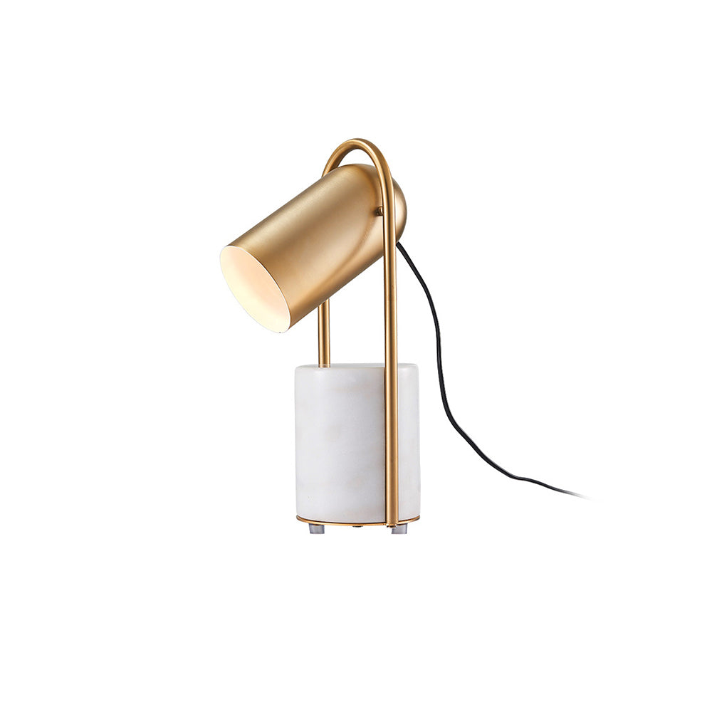 Modern Canister Table Lamp - Adjustable LED Desk Light for Home Office, Bedroom & Living Room - Stylish Nightstand Lamp with Dimmable Warm White Light for Reading & Relaxing