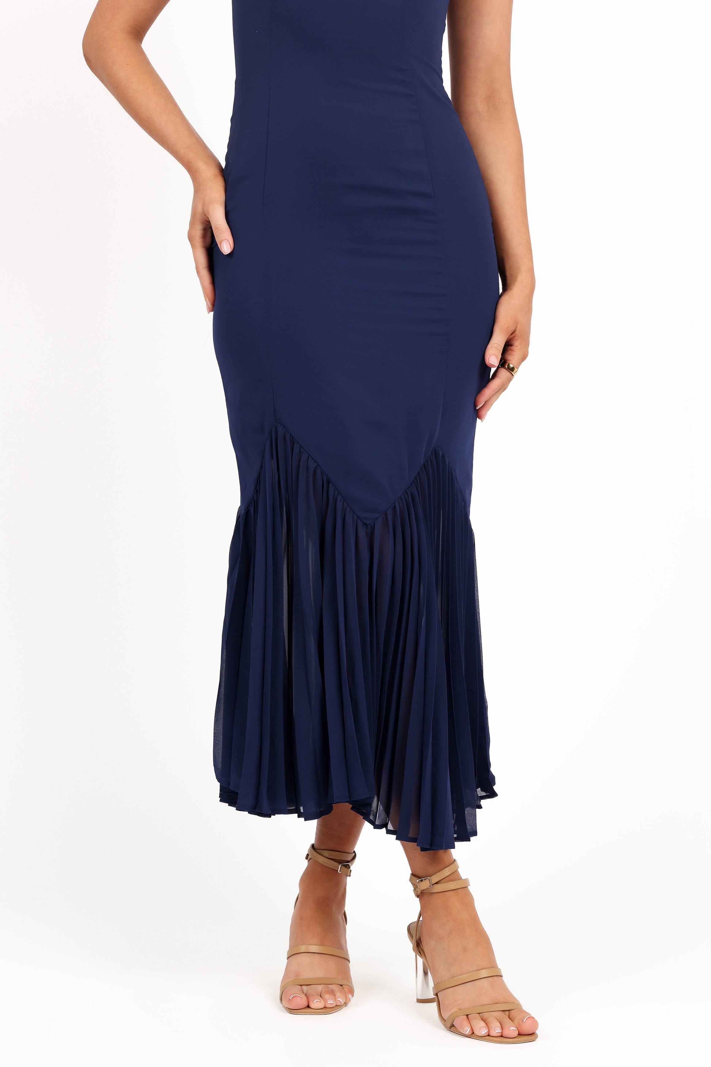 Ashton Midi Dress for Women - Navy Blue Flowy Casual Summer Dress | Perfect for Beach, Party & Everyday Wear
