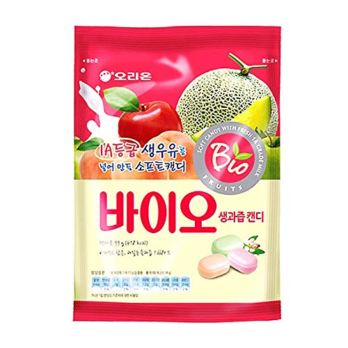 Korean Bio Soft Fruit Milk Candy - K FOOD Chewy Candy (99g/3.49oz) | Delicious Snack for Office, School & Travel