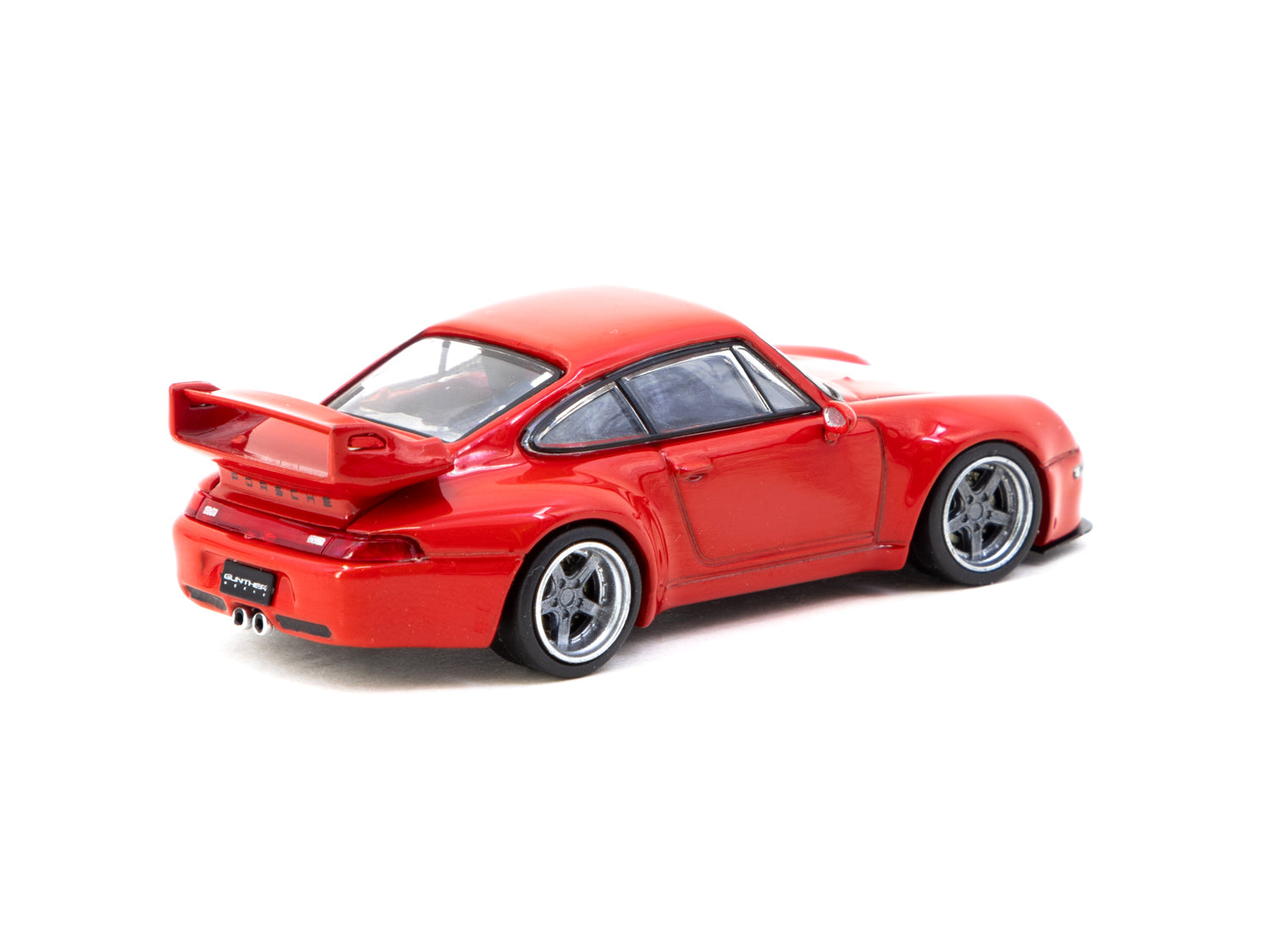 Tarmac Works 1/64 Porsche 993 Remastered By Gunther Werks - Red Diecast Model Car | Collectible Miniature Vehicle for Display & Racing Scenes | Perfect for Car Enthusiasts & Diecast Collectors