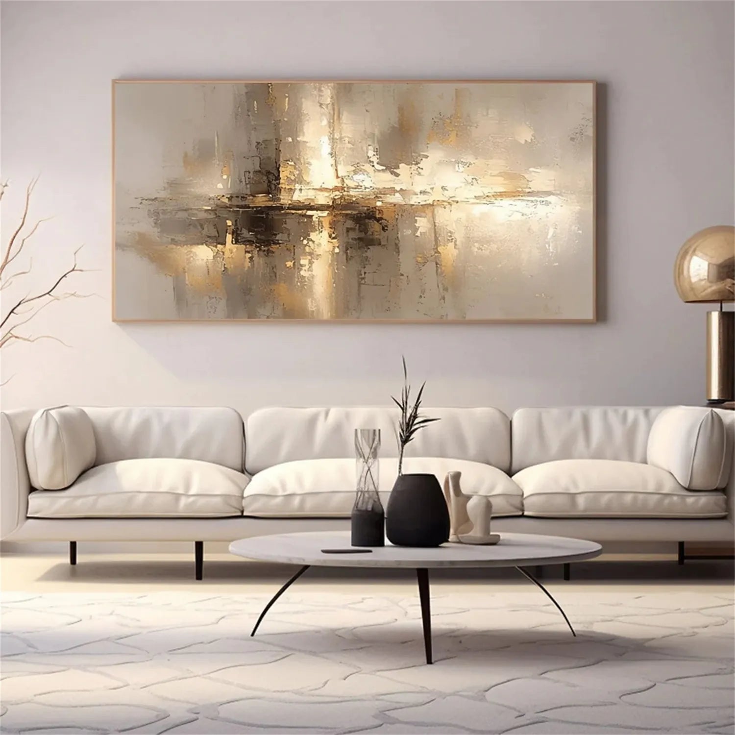 Abstract Painting #AB 258 - Modern Wall Art for Home & Office Decor | Unique Handmade Canvas Artwork for Living Room, Bedroom & Workspace