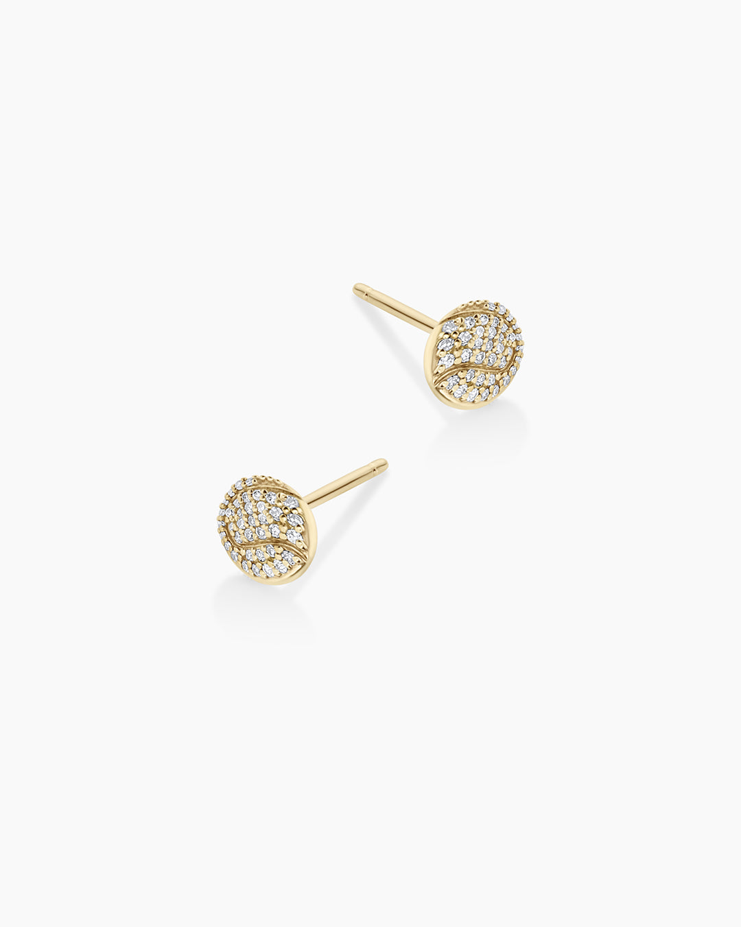Diamond Ace Stud Earrings for Women - 14K Gold Plated Elegant Studs for Daily Wear & Special Occasions