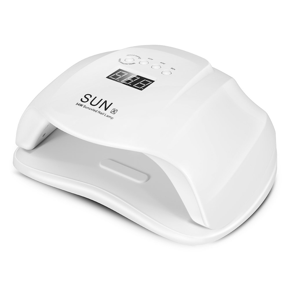 54W LED & UV Nail Dryer with 4 Timer Settings - Professional Gel Nail Polish Lamp for Salon & Home Use | Fast Curing for Manicures, Pedicures & Nail Art Designs