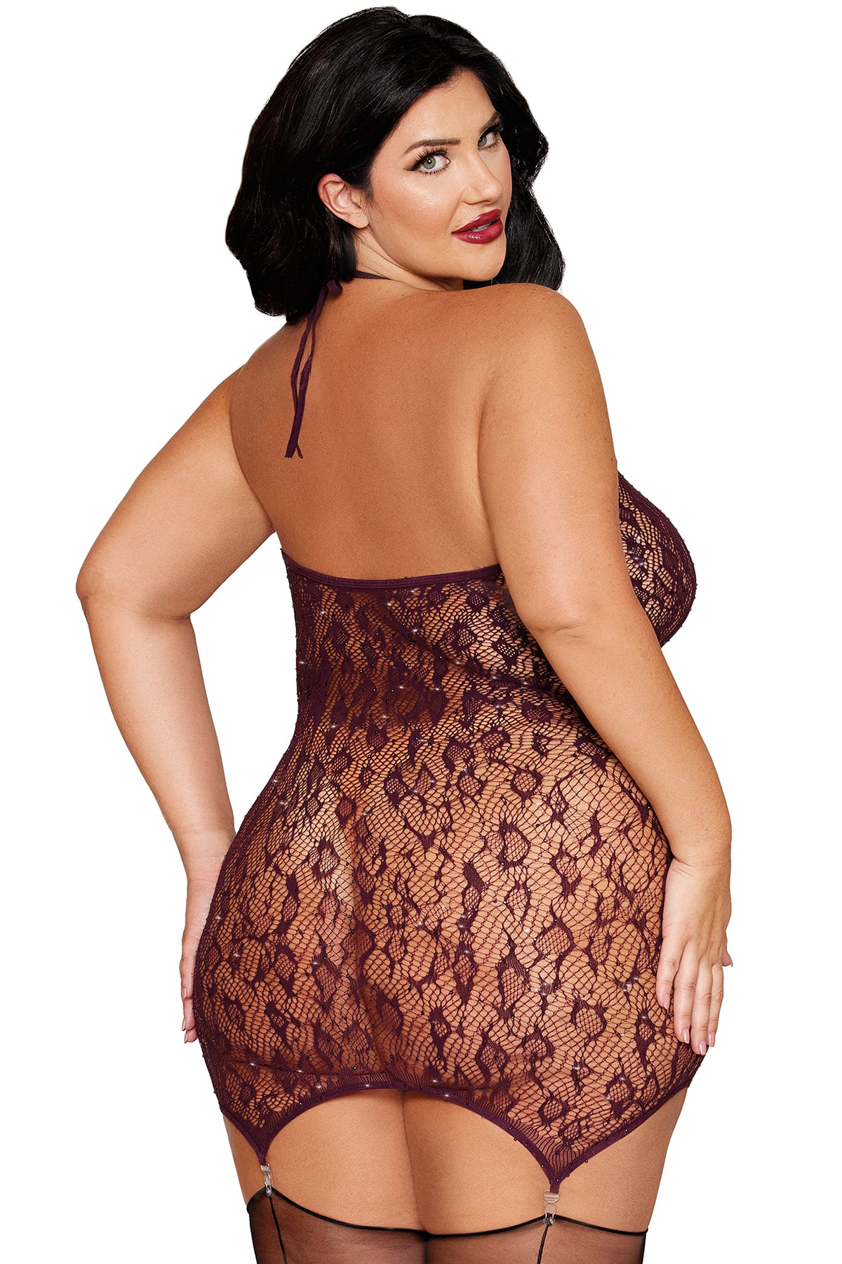 Sexy Leopard Print Rhinestone Garter Chemise Lingerie Set for Women - Perfect for Valentine's Day, Bridal Shower & Boudoir Photography