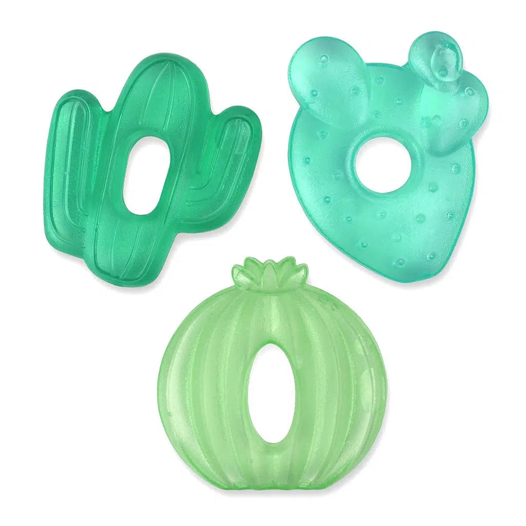 Itzy Ritzy Cutie Coolers - 3 Pack Water Filled Teething Toys for Babies | Soothing Relief for Sore Gums | Perfect for Home, Travel & Daycare Use
