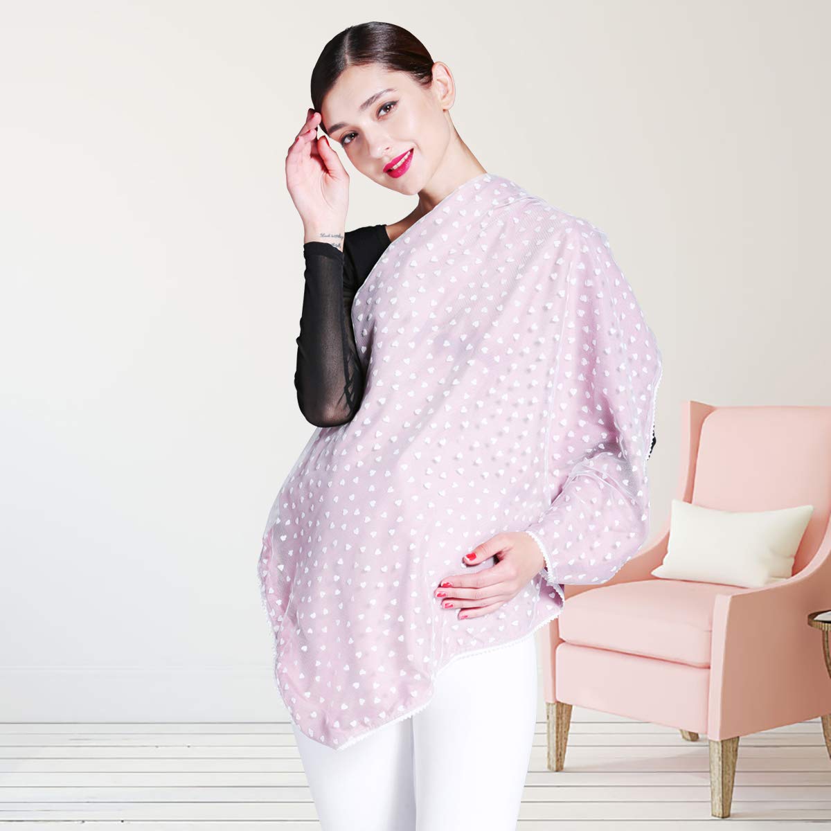LVFEIER Anti-Radiation Maternity Apron - 28.3x36.2 Inches Pink Radiation Protection Blanket for Pregnant Women | Computer & Office Use, Home & Travel Safety Shield